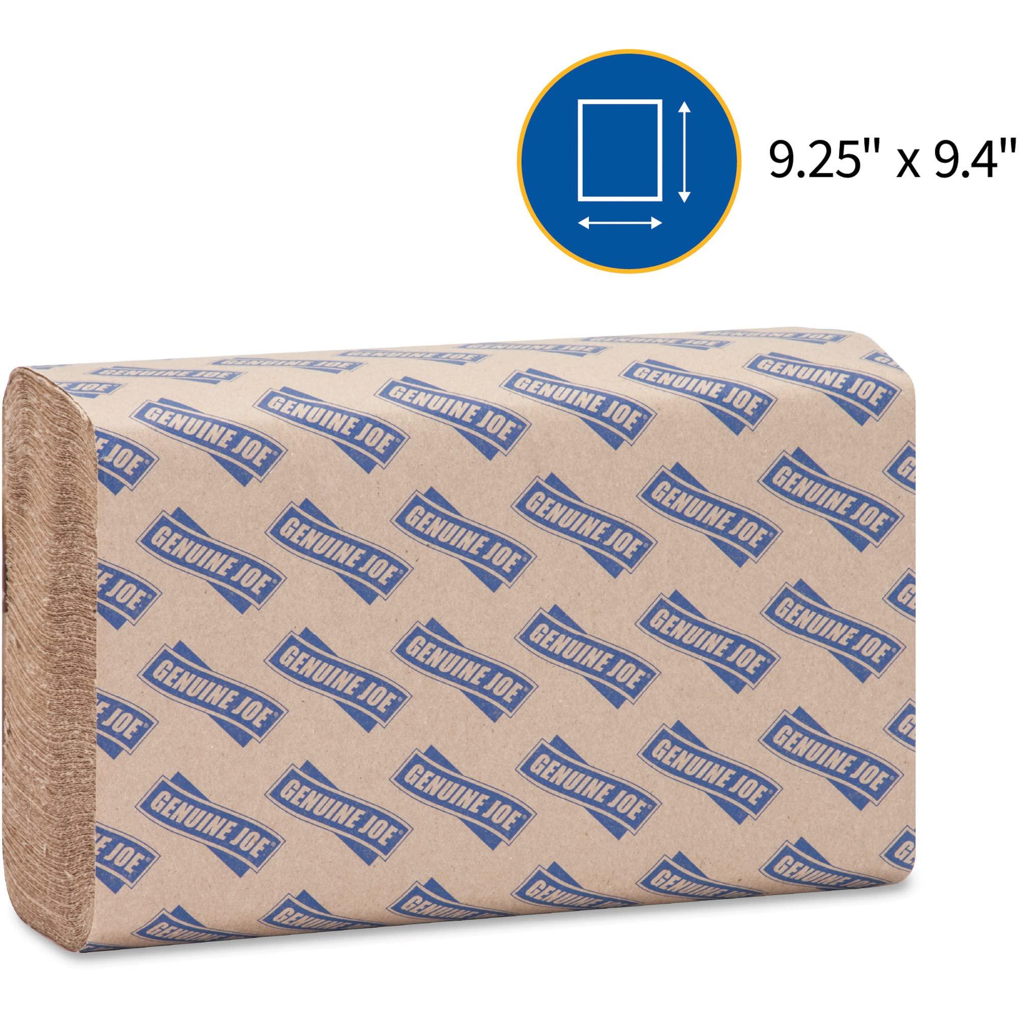 Genuine Joe GJO21040 Multifold Natural Towels, 9.25" x 9.40",Packaging may vary, Pack of 4000 - Image 7