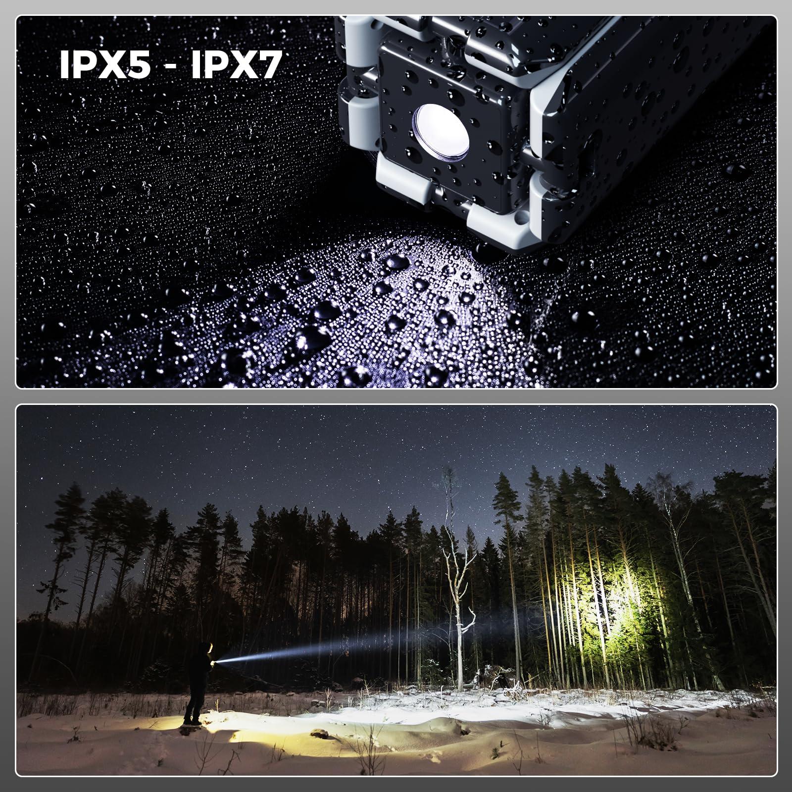 Clemas Telescopic Camping Lights Rechargeable 14000 mAh Led Multifunction Magnetic Lanterns Job Site Lighting Cordless Dimmable Camping Tent Lamp Portable Power Supply 6000LM IPX5 Waterproof - Image 6