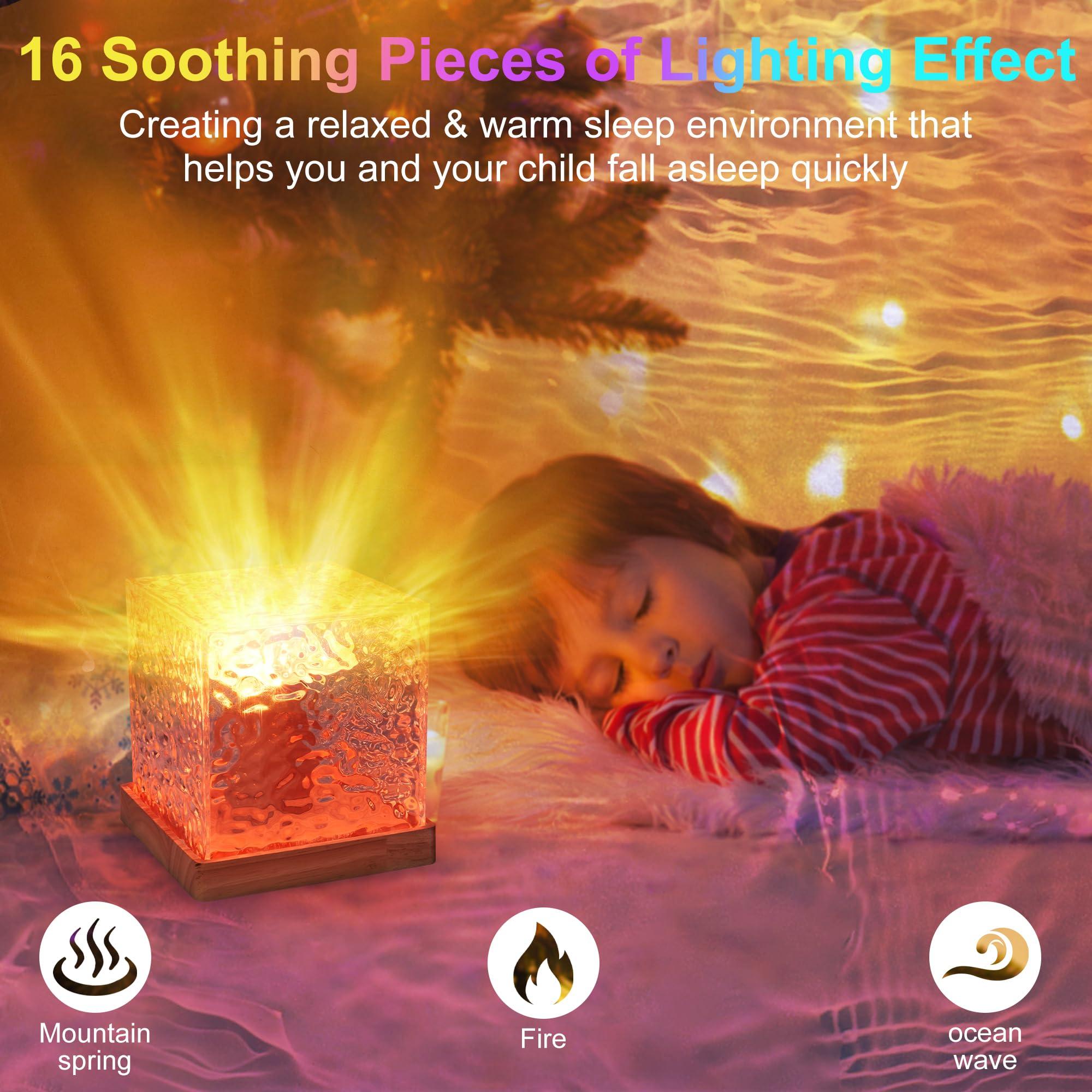RICHMYC Ocean Wave Projector Light, 16 Colors Gradual Rotating Water Lamp with Remote Control, Beach Decor Sea Themed Northern Lights Projector for Office Bedroom Bar Restaurant - Image 3