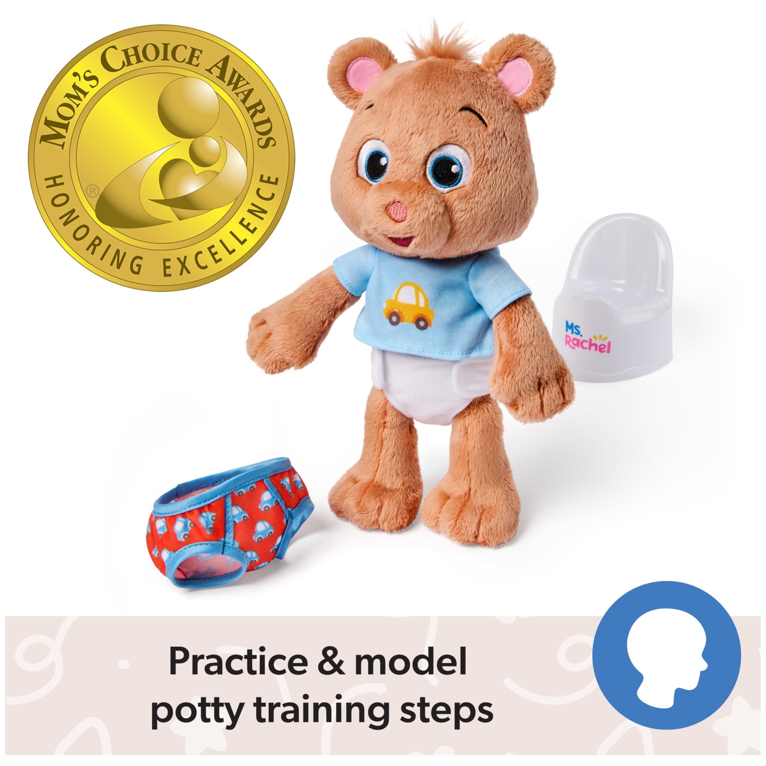 Ms. Rachel Potty Time with Bean, 11” Plush Teddy Bear with Play Toilet & Accessories, Toddler Toys for Girls & Boys for Ages 18 Months to 3+ - Image 3