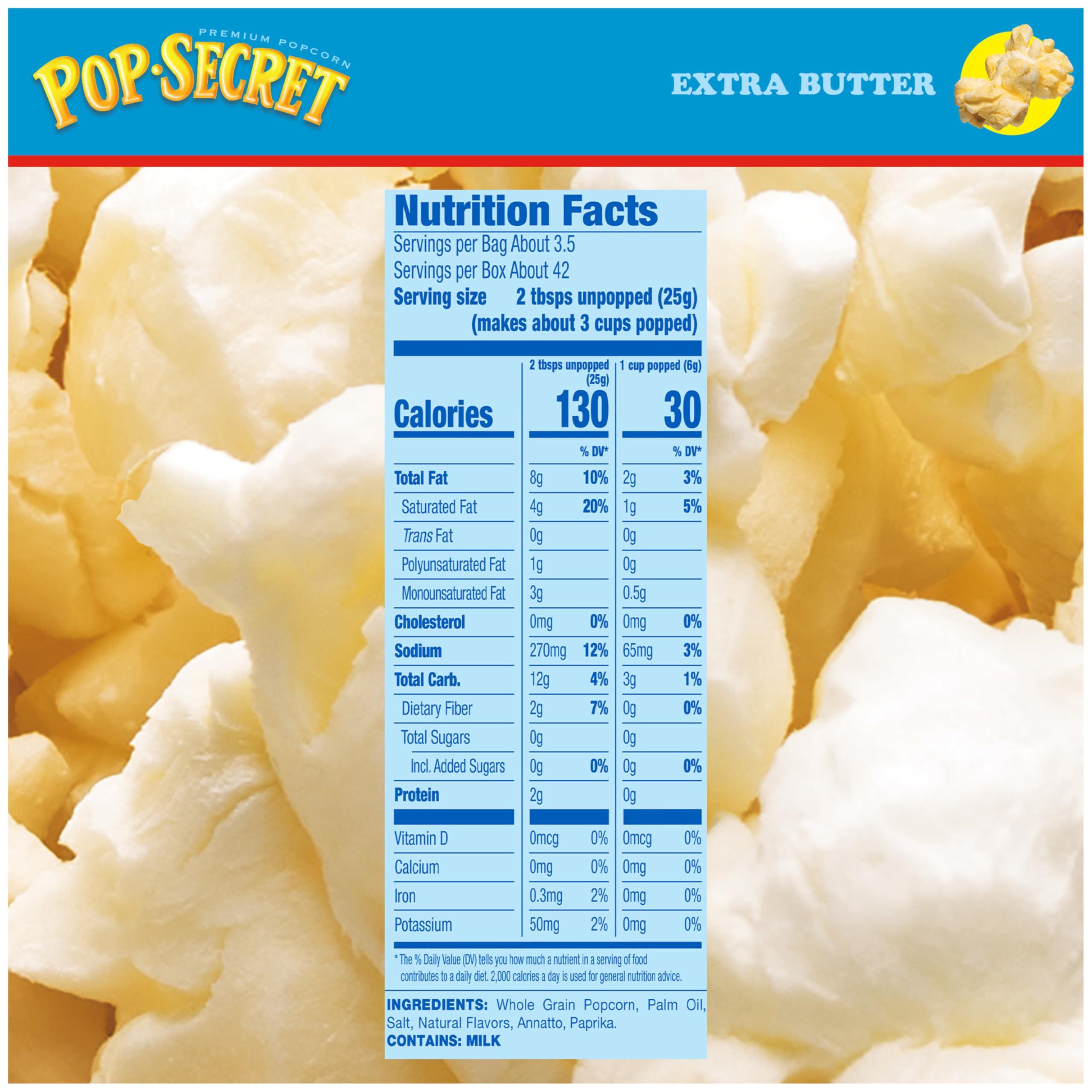Pop Secret Popcorn, Extra Butter, 3.2 Oz Bags, 12 Ct - Image 2