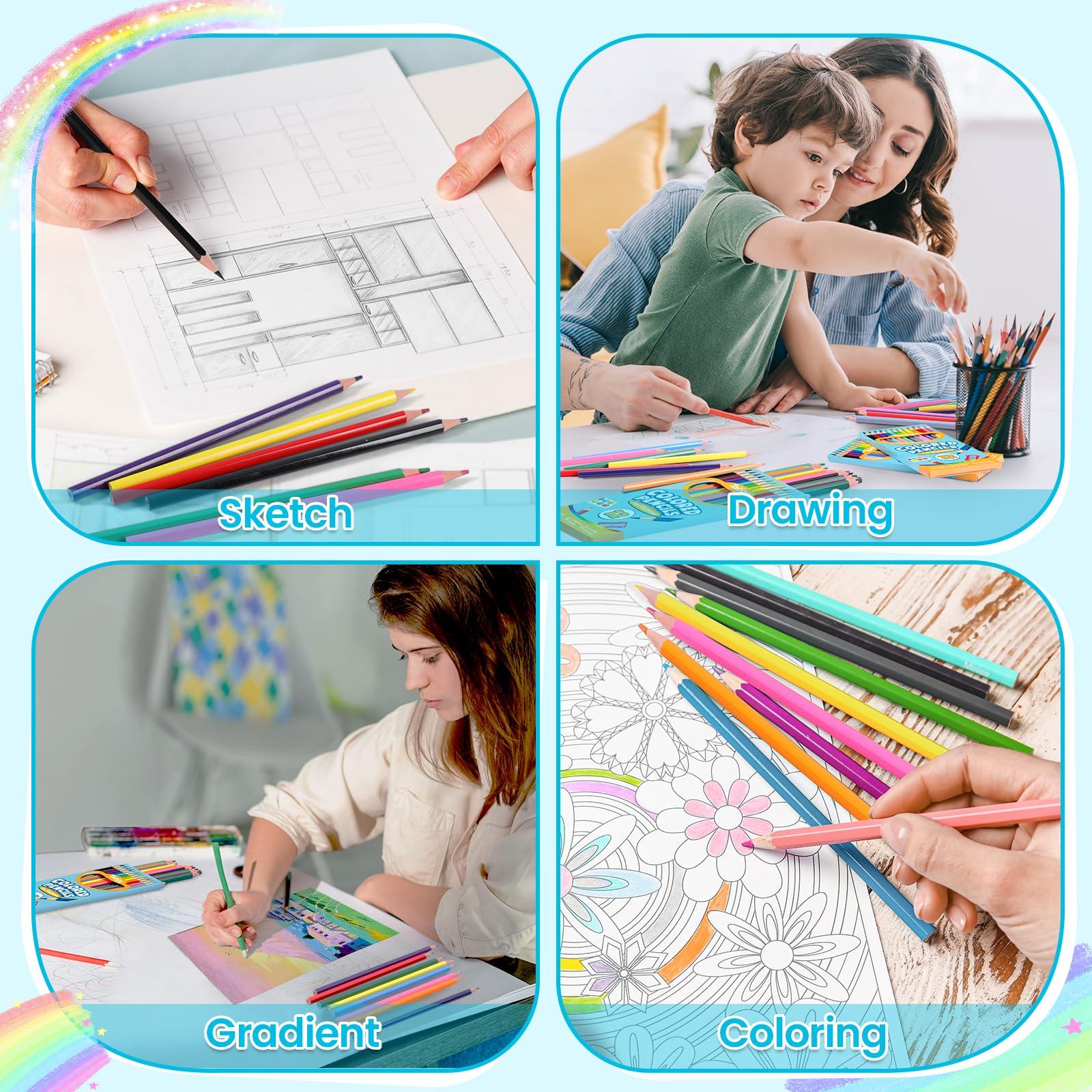 480 Count Colored Pencils Bulk, 40 Packs Colored Pencils for Kids 12 Colors, Pre-sharpened Coloring Pencils for Adults, Bulk School Supplies for Teachers, Back to School Supplies, Classroom Prizes - Image 5