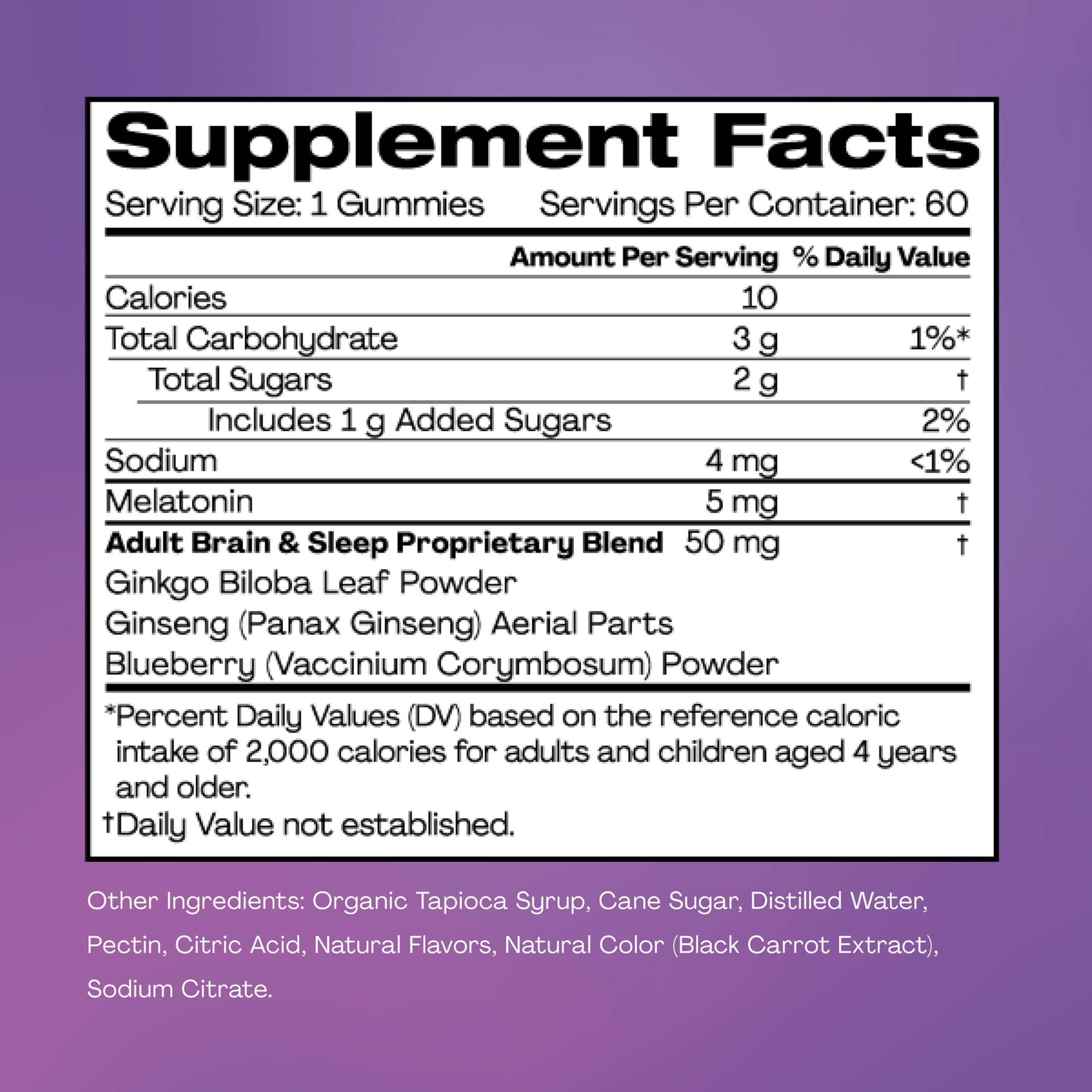 Hello Bello Adult Sleep Smart Vegan Gummies with 5mg Melatonin – Mixed Berry - 60ct - Image 7