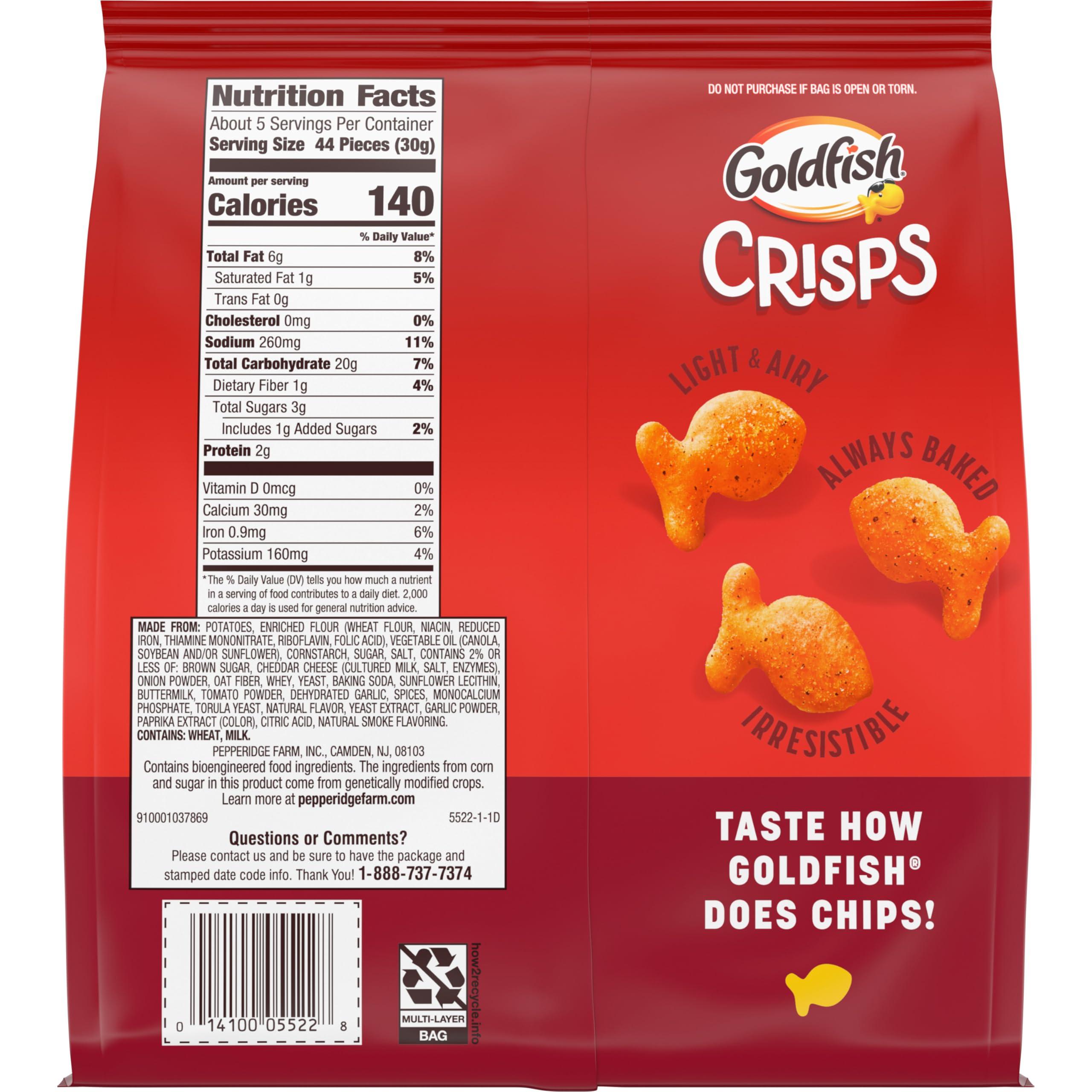 Goldfish Crisps Barbecue Flavored Baked Chip Crackers, 6.25 Oz Bag - Image 4