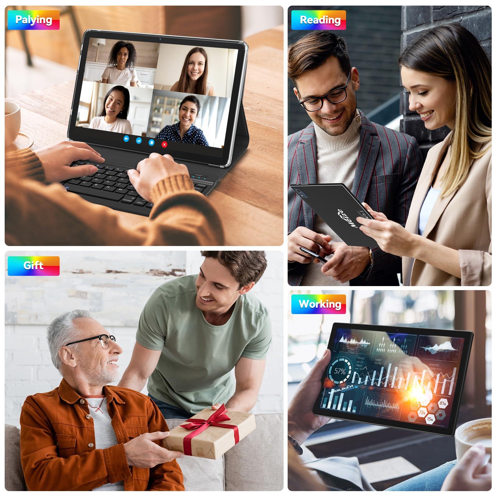 Latest 2025 Android 13 Tablet, 128GB+16(8+8 Expand)GB/512GB Expandable, Octa-Core Tablet with 5G WiFi, 8000mAh Battery, 10.1 inch Tableta with 21MP Camera, Tableta with Keyboard, Bluetooth,Mouse, Case - Image 8