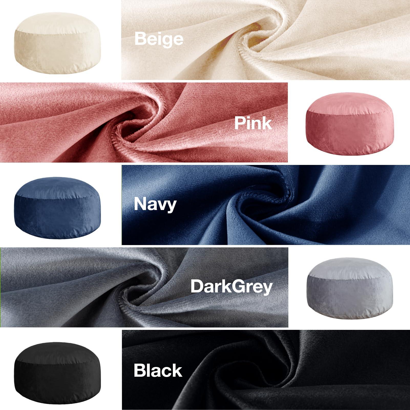3 Ft Bean Bag Chair, Memory Foam Bean Bag Chairs for Adults with Filling, Round Bean Bag Sofa with Filler Included, Beanbags with Soft Dutch Velvet Fabric,3 Foot,Pink - Image 7