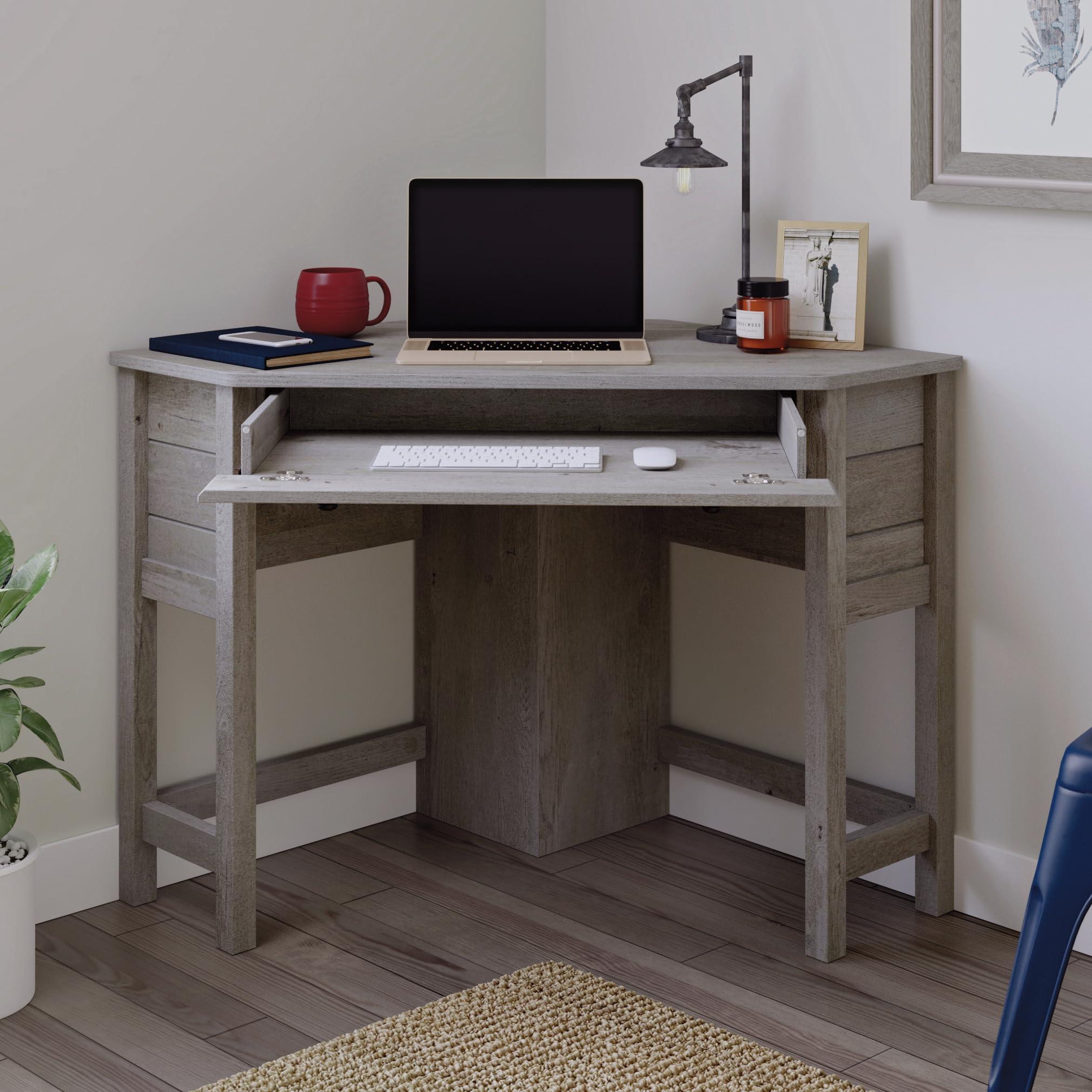 Sauder Cottage Road Space Saving Corner Computer Desk, Mystic Oak Finish - Image 7
