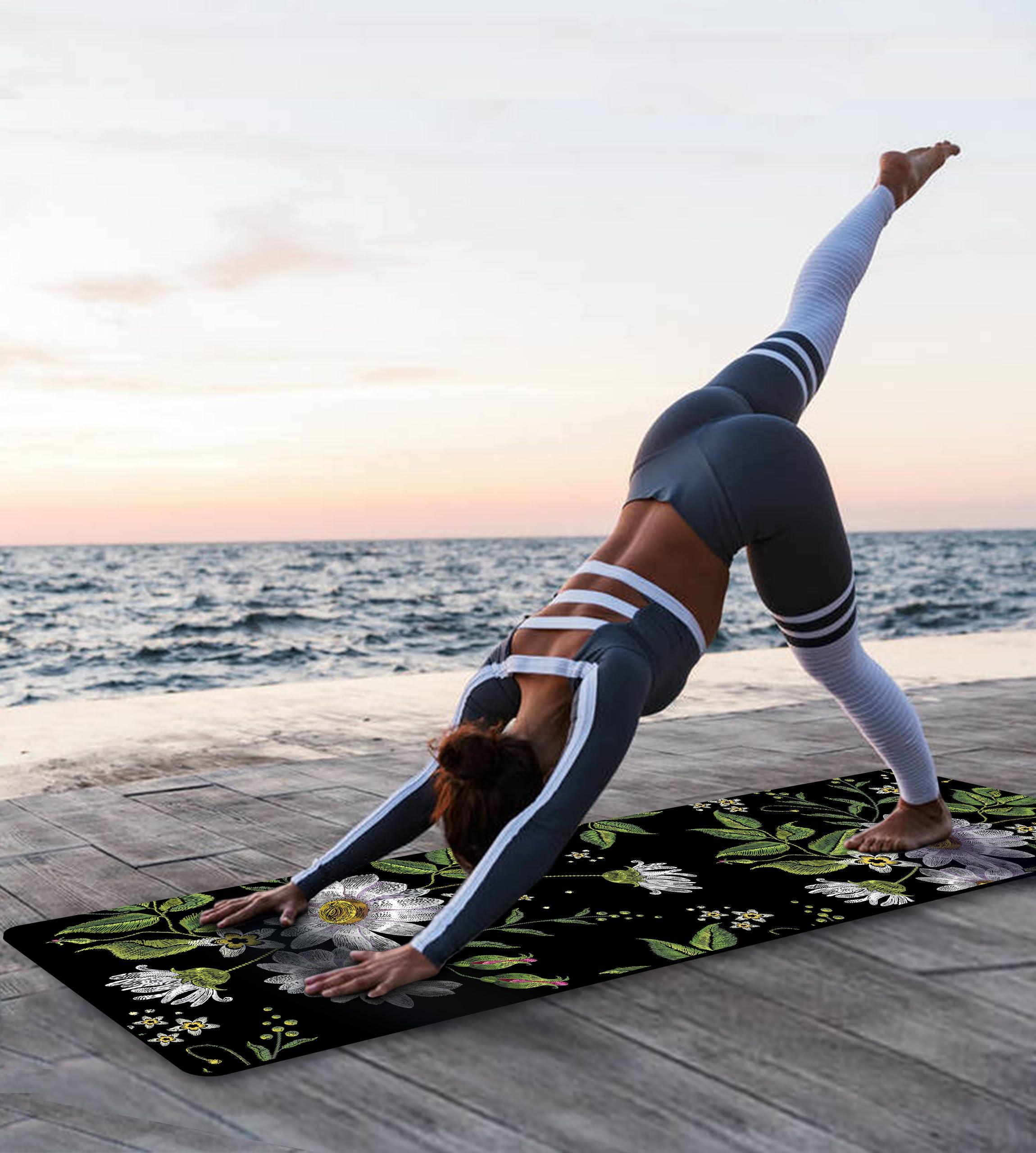 Knsbk Non Slip Yoga Mat TPE Workout Mat for Men Women, Thick Workout Mat with Carrying Strap, Fitness Mats for Exercise, Yoga, Fitness, Pilates, Floor Workouts (72" x 24" x 6mm) - Image 6