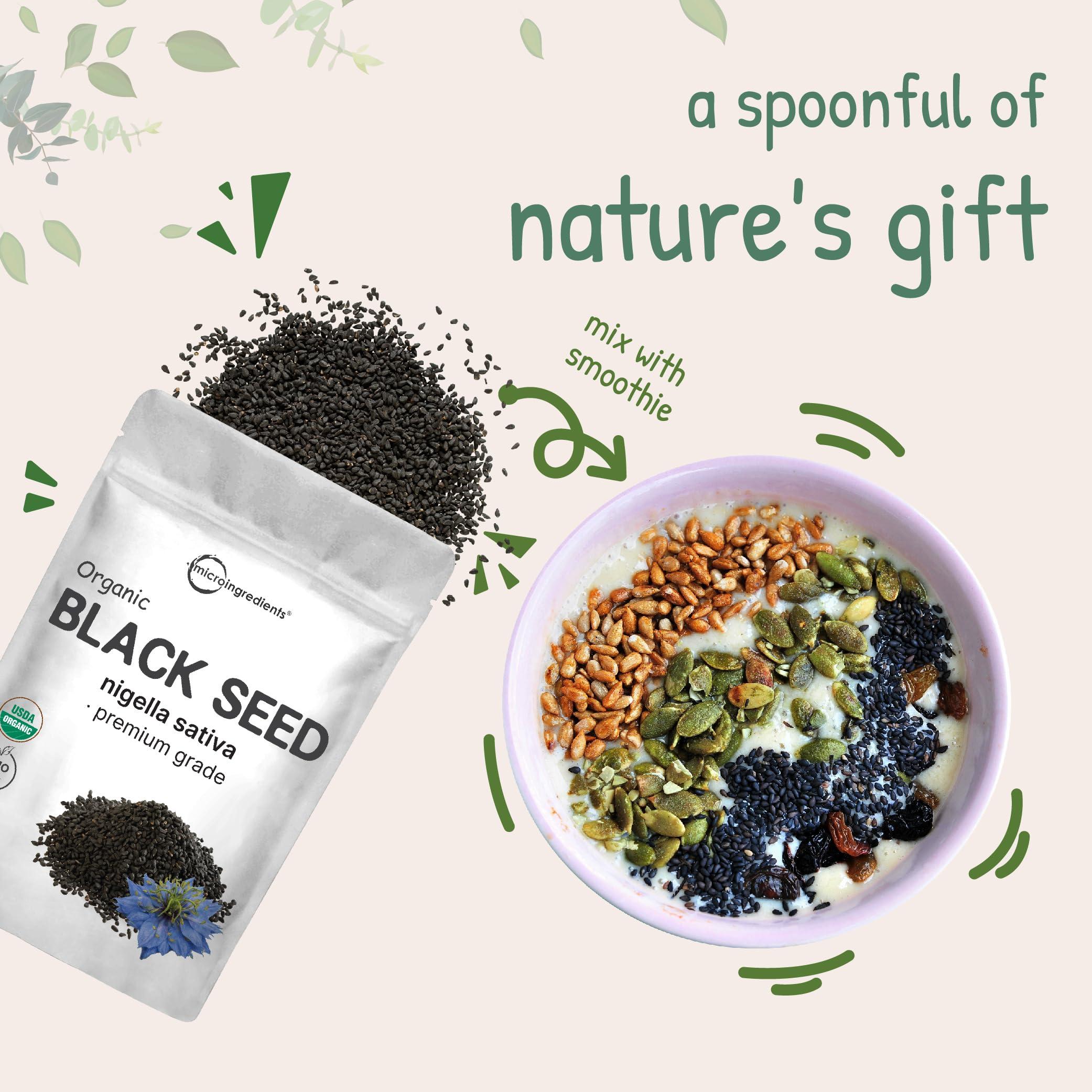 Organic Black Cumin Seed (Nigella Sativa), 2lbs | Premium Grade Whole Black Seed from Egypt | Great for Baking, Seasoning, and Cooking | Additive Free, Non-GMO, Bulk Supply - Image 6