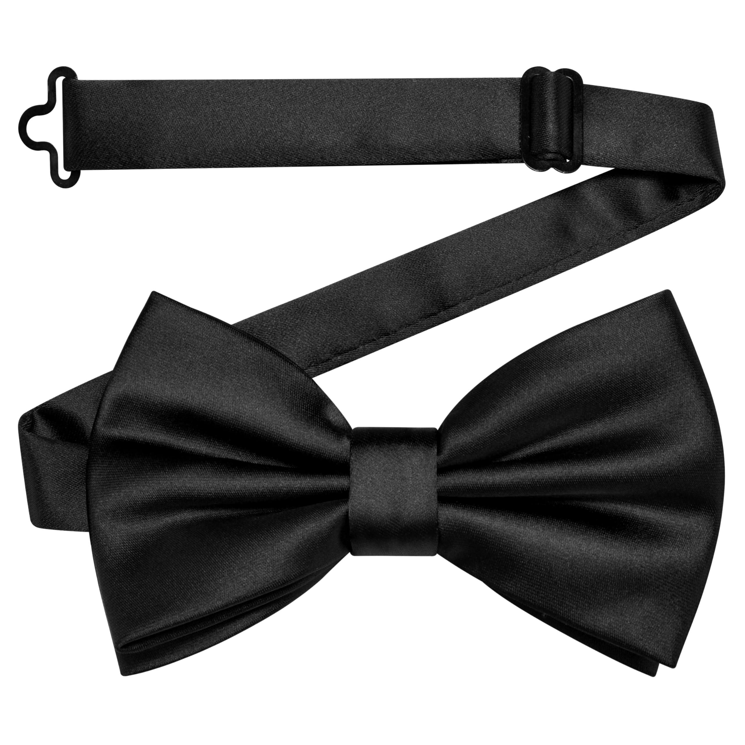 Branduce Solid Color Pre-tied Bow Tie Quality Adjustable Bowtie for Men Party Wedding