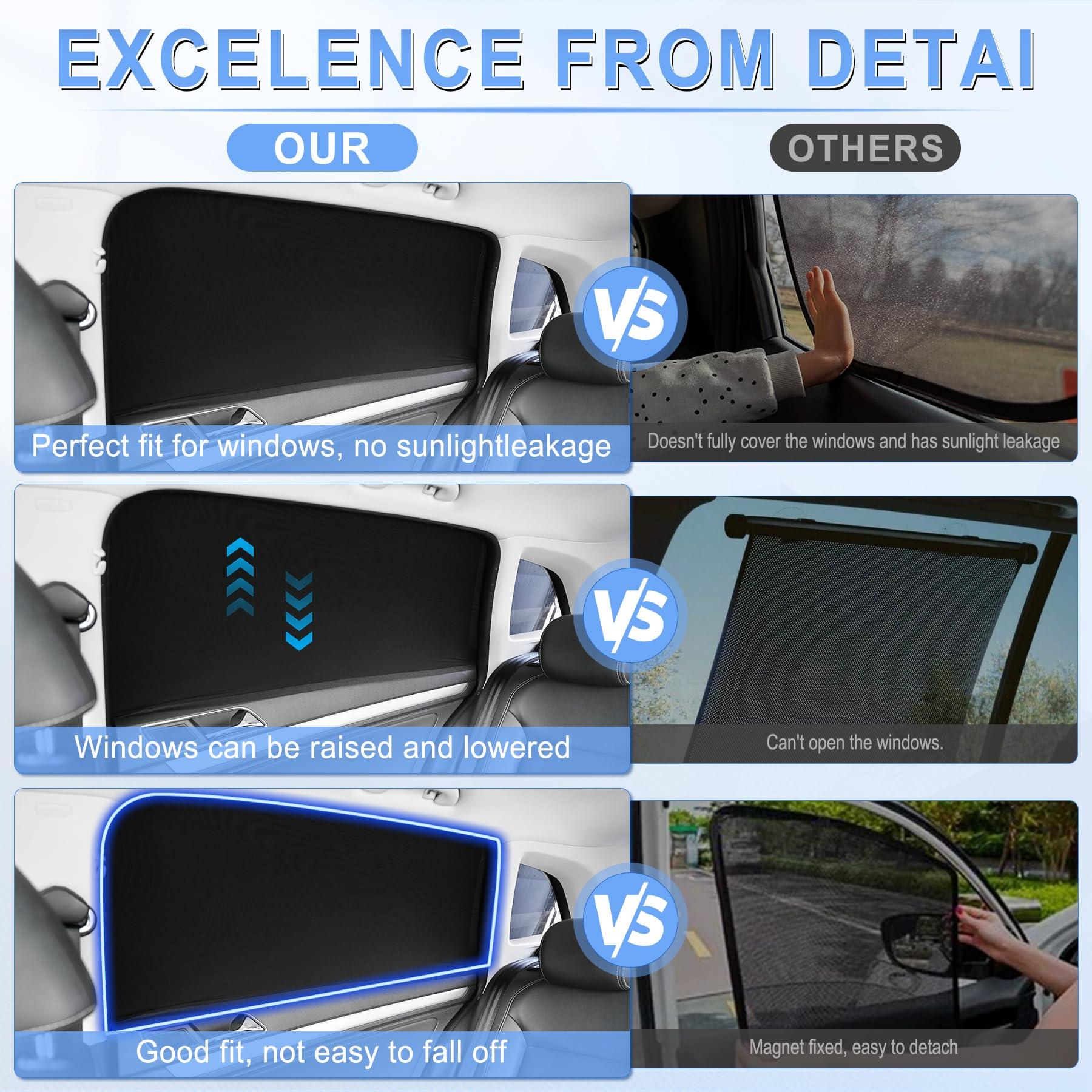 JUSTTOP Car Window Shade for Baby with UV Protection Breathable Mesh Blocks 99% Sunlight & Reduces Glare-Universal Sun Shade for Most Vehicles, (2-Pack) - Image 5