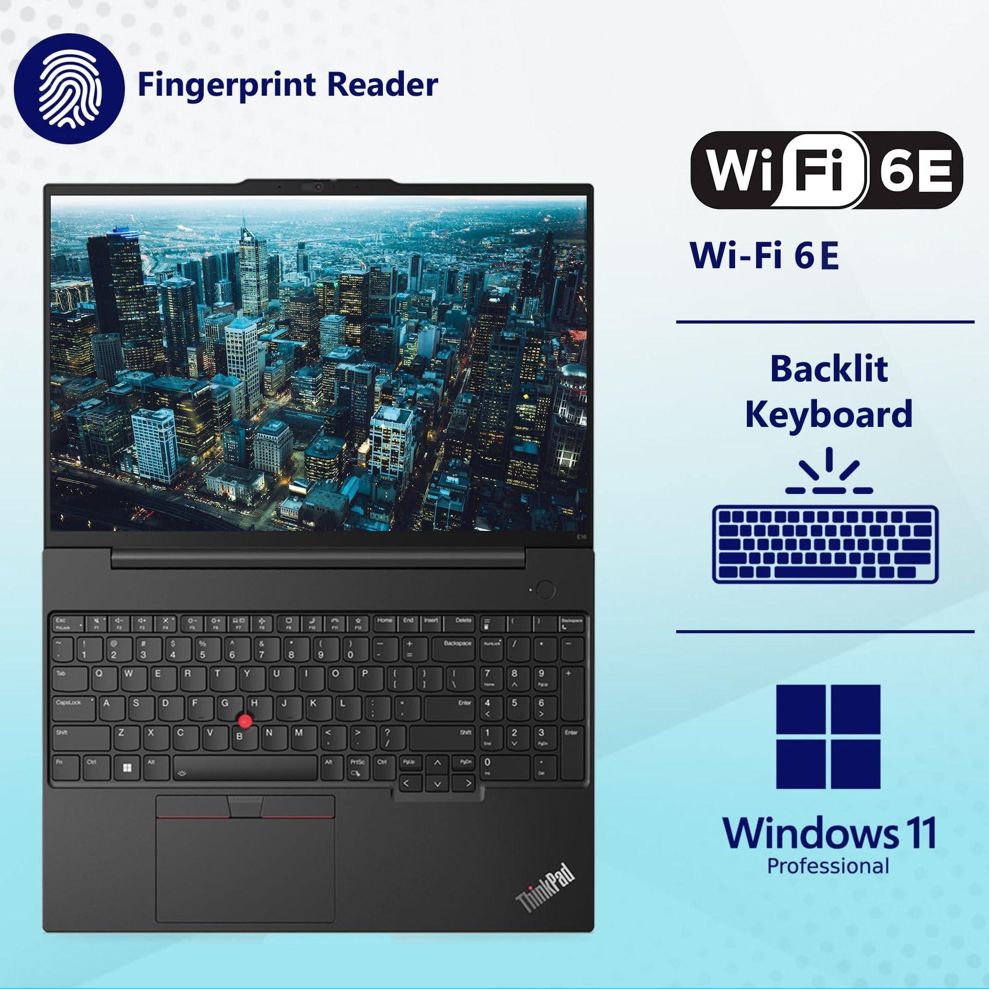 Lenovo ThinkPad E16 G2 Business Laptop Computer, Intel 16-Core Ultra 7 155H (Beat i7-13705H), 64GB DDR5 RAM, 2TB PCIe SSD, 16" FHD+, WiFi 6E, Backlit Keyboard, Fingerprint Reader, W11 Pro, Vent-Hear - Image 8