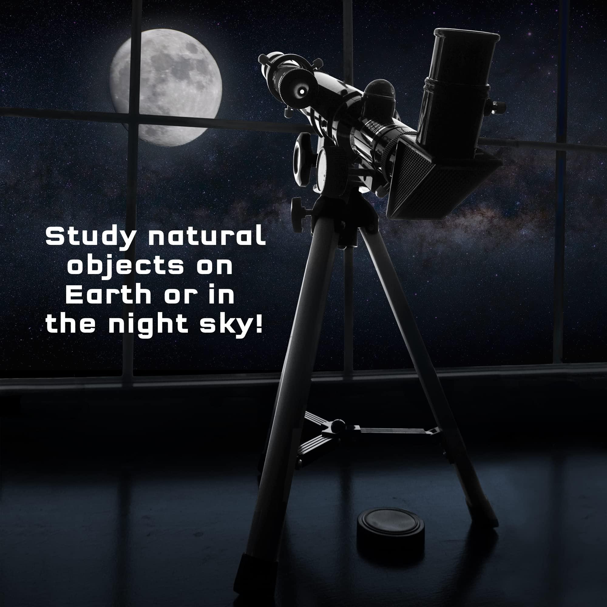 The Thames & Kosmos Telescope Essential STEM Tool | Childrens Refractor Telescope with 100x Magnification & Built-in Compass | Classic Scientific Device for Astronomical & Terrestrial Observations - Image 6
