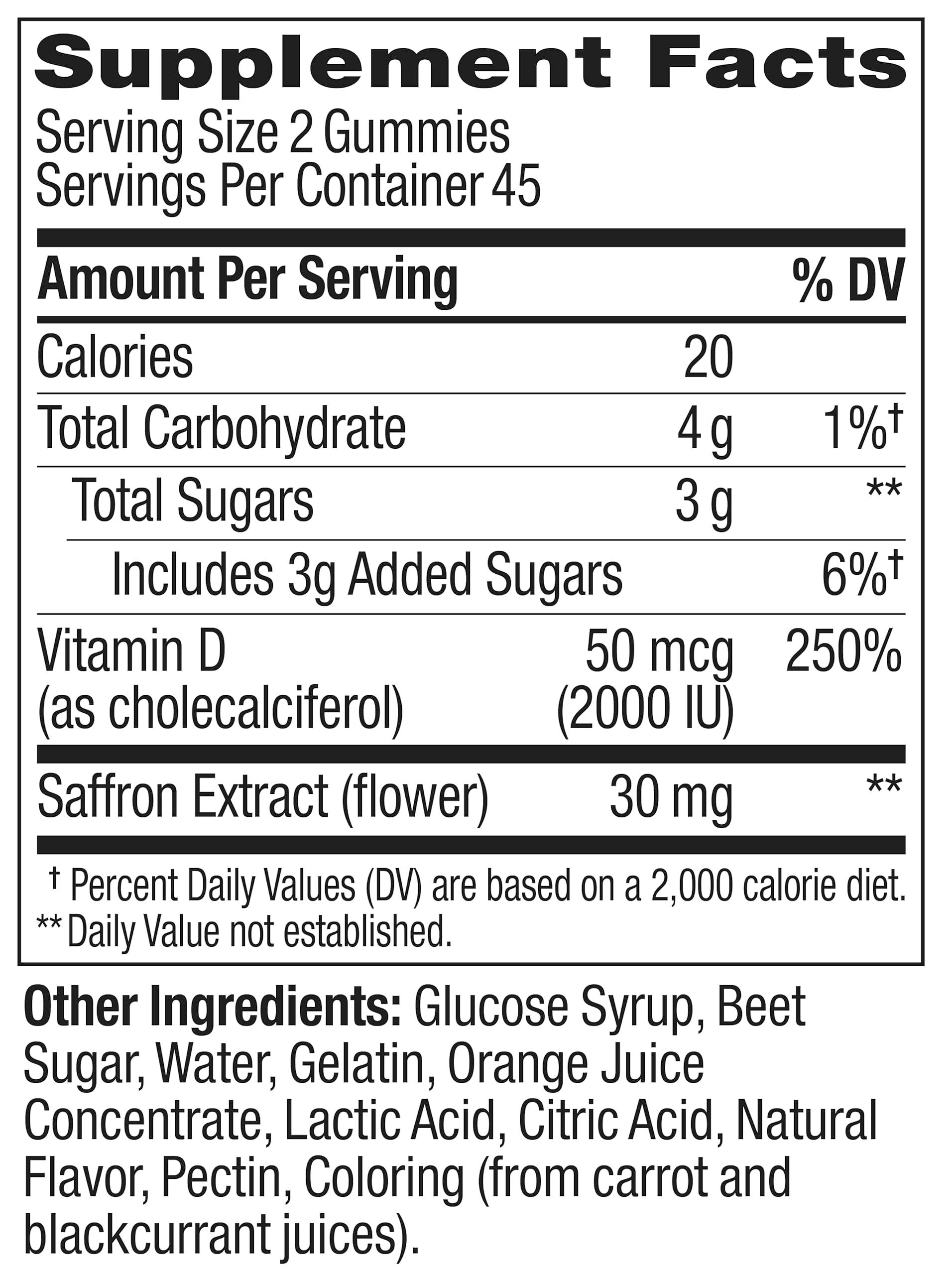 OLLY Hello Happy Gummy Worms, Mood Balance Support, Vitamin D, Saffron, Adult Chewable Supplement, Gluten Free, Tropical Zing - 90 Count - Image 6