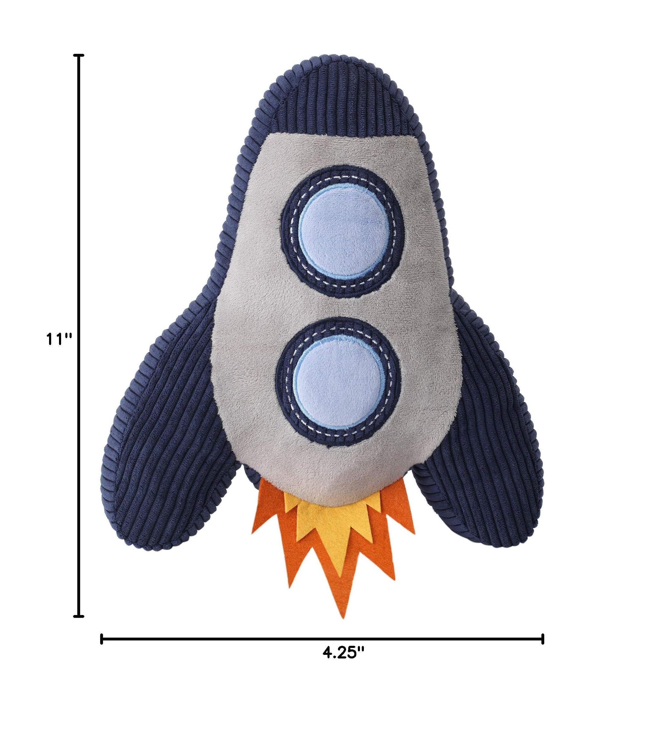 Lambs & Ivy Milky Way Rocket Ship Nursery Throw Pillow Plush - Image 3