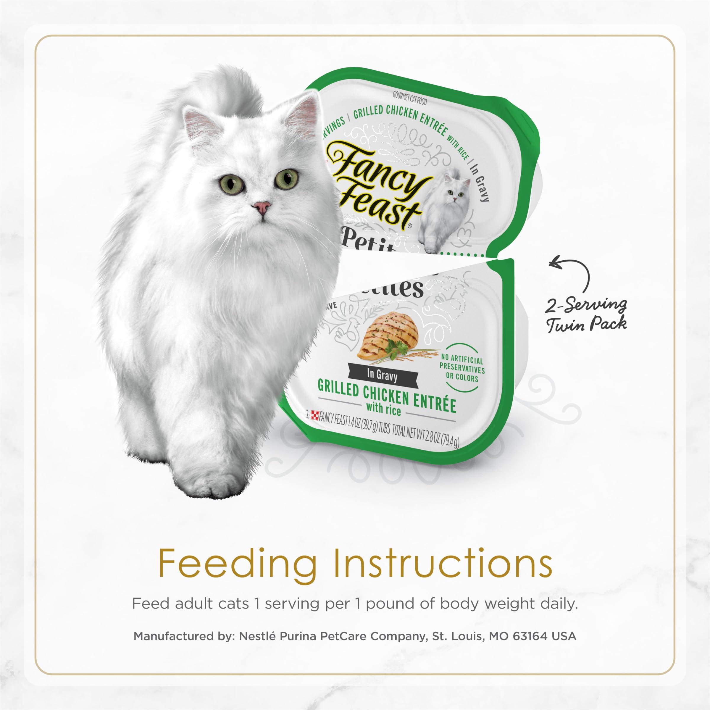 Purina Fancy Feast Gourmet Wet Cat Food Variety Pack, Petites Gravy Collection, break-apart tubs, 48 servings - (Pack of 24) 2.8 oz. Tubs - Image 8