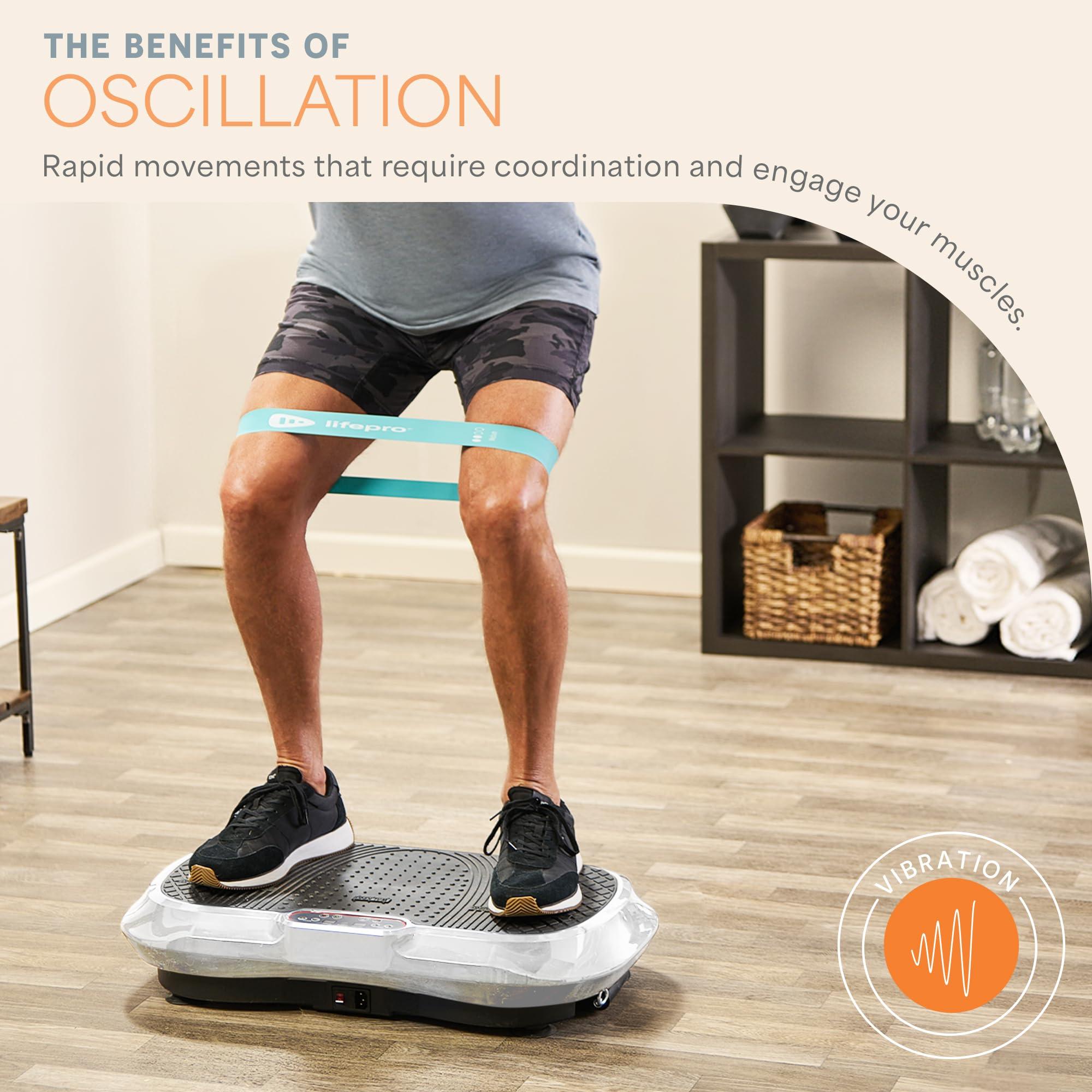 Lifepro Waver Vibration Plate Exercise Machine – High-Intensity Vibration for Muscle Activation, Full-Body Workout Vibrating Platform with Loop Bands, Fitness Equipment for Strength Toning & Fat Loss - Image 4