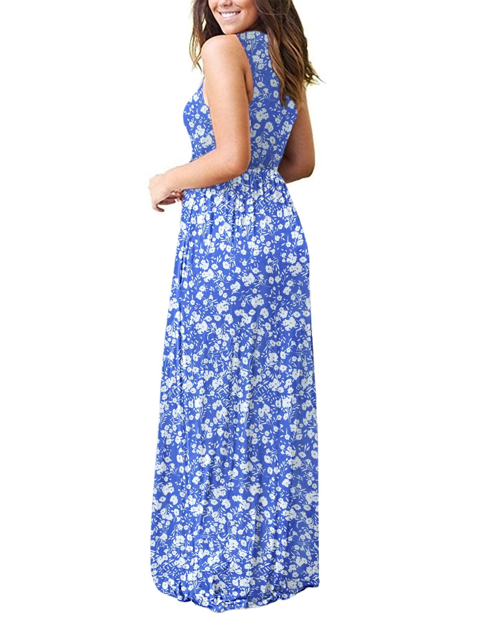 MOLERANI Women's Loose Plain Maxi Dresses Casual Long Dresses with Pockets - Image 3