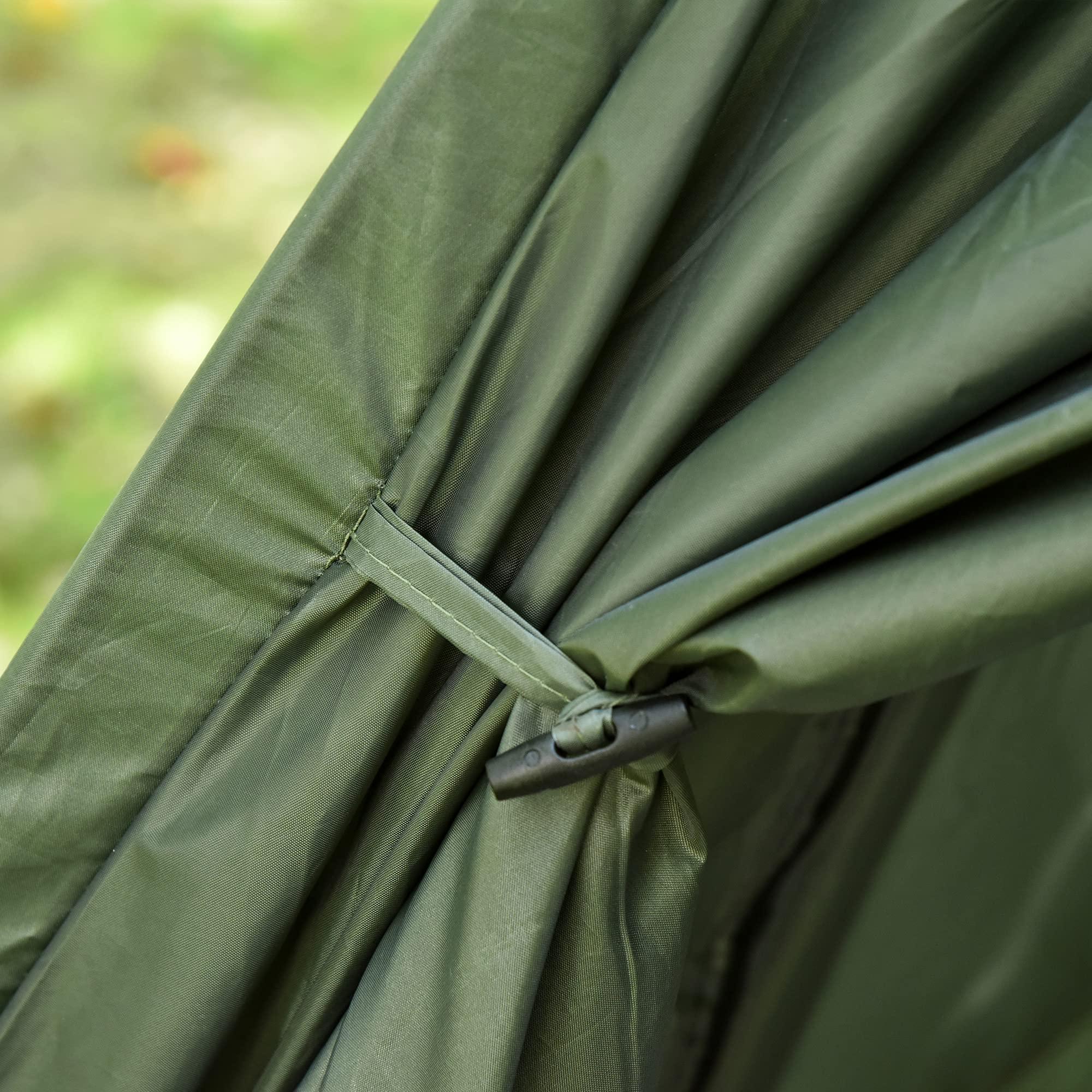 Outsunny 2-Person Tent Cot, 4-in-1 Folding Tent Combo with Air Mattress, Foot Pump, Carry Bag, Off Ground Travel Cot for Camping, Hiking, Backpacking - Image 8