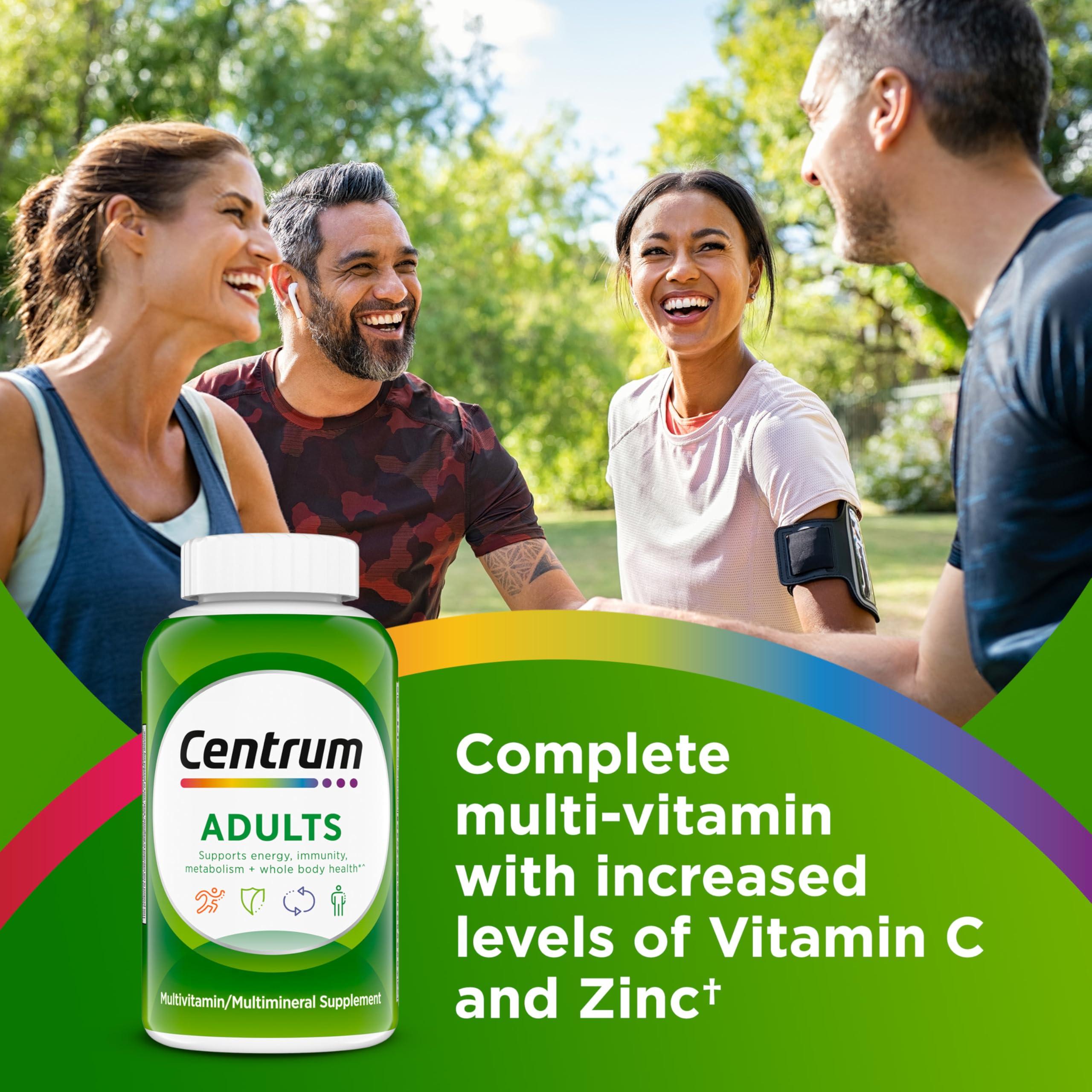 Centrum Adult Multivitamin/Multimineral Supplement with Antioxidants, Zinc, Vitamin D3 and B Vitamins, Gluten Free, Non-GMO Ingredients - 200 Count - Image 2