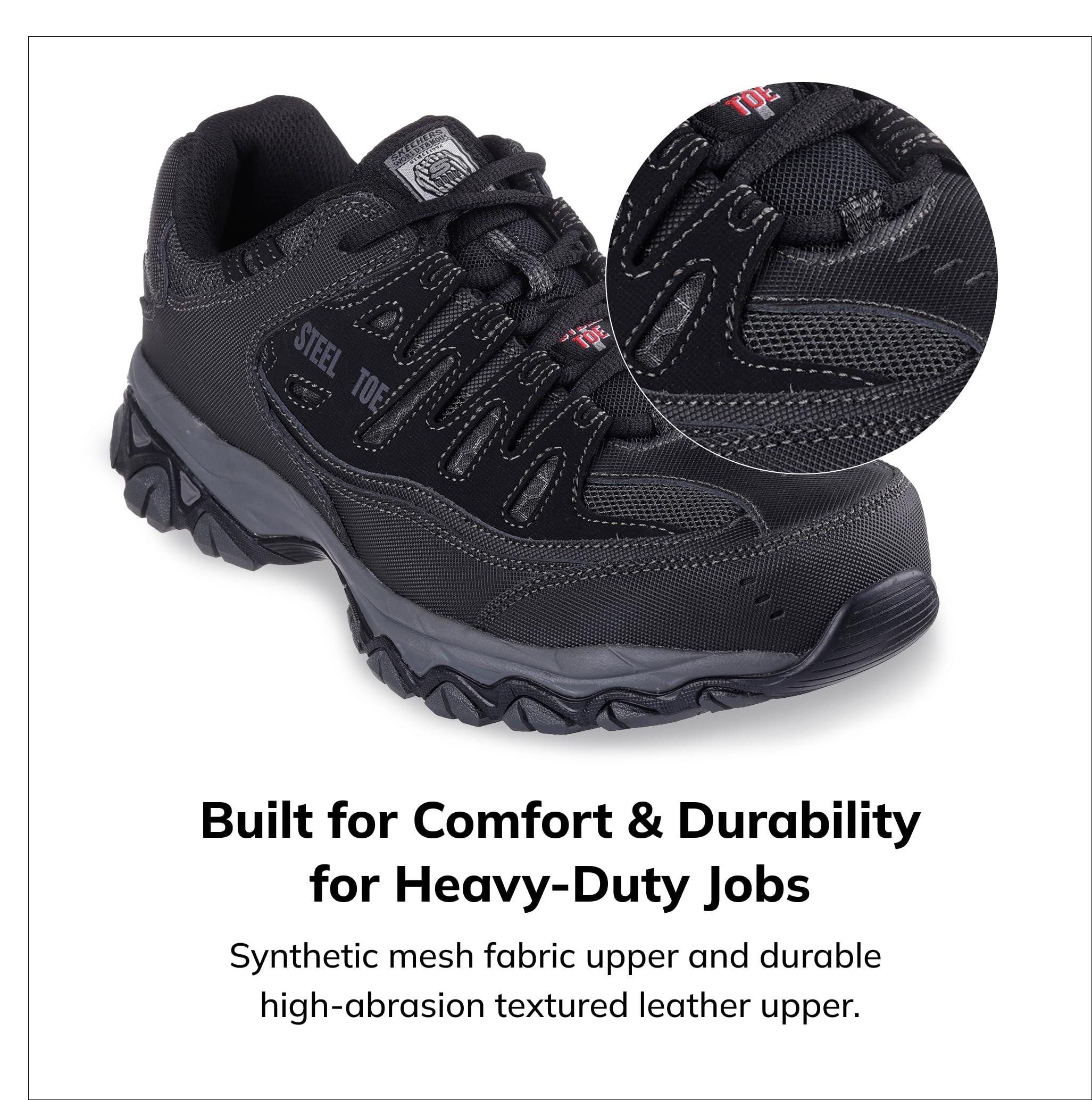 Skechers Men's Cankton Steel Toe Construction Shoe – Electrical Hazard Rated, Memory Foam - Image 5