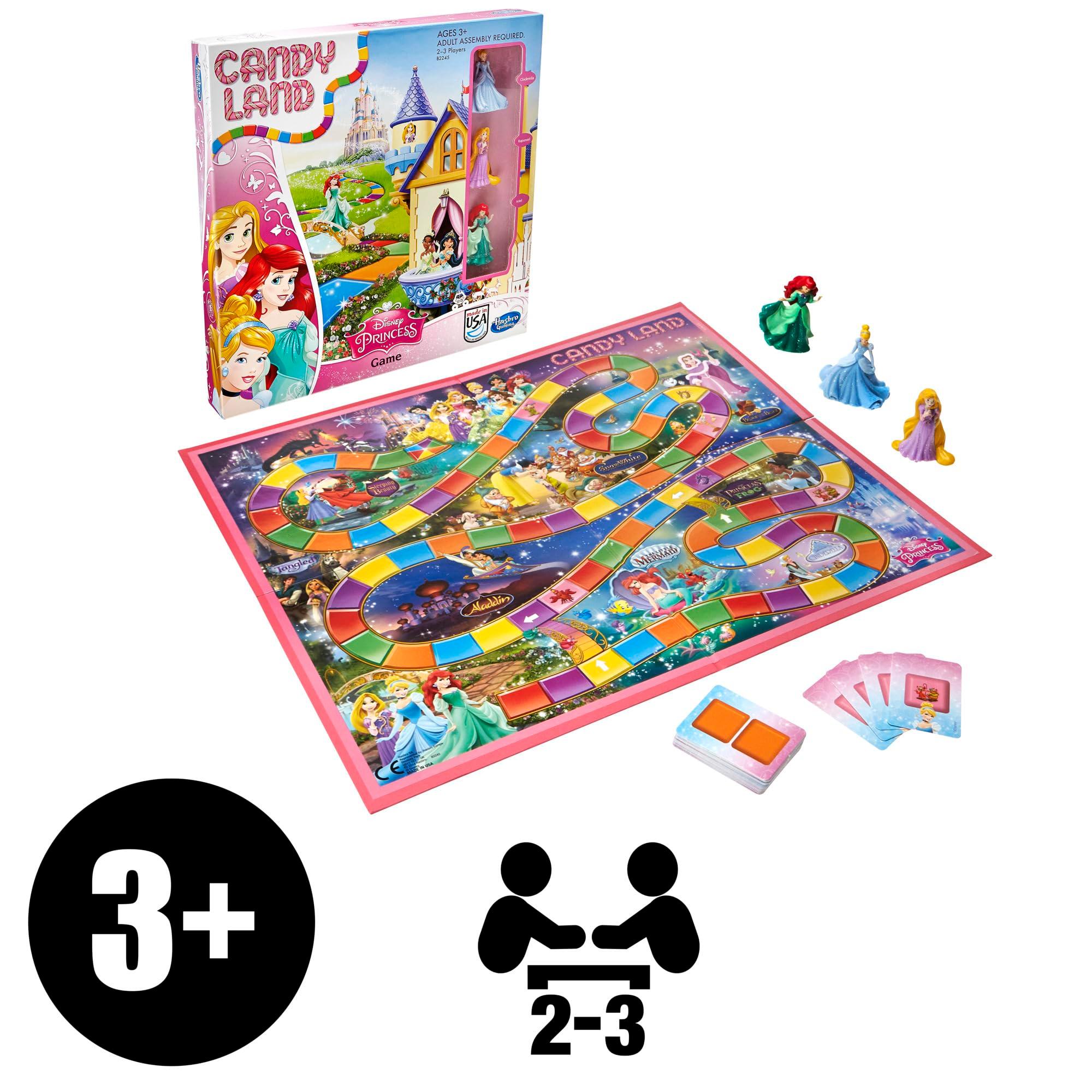 Hasbro Gaming Candy Land Disney Princess Edition Board Game, Preschool Games for 2 to 3 Players, Family Games for Kids Ages 3 and Up (Amazon Exclusive) - Image 3