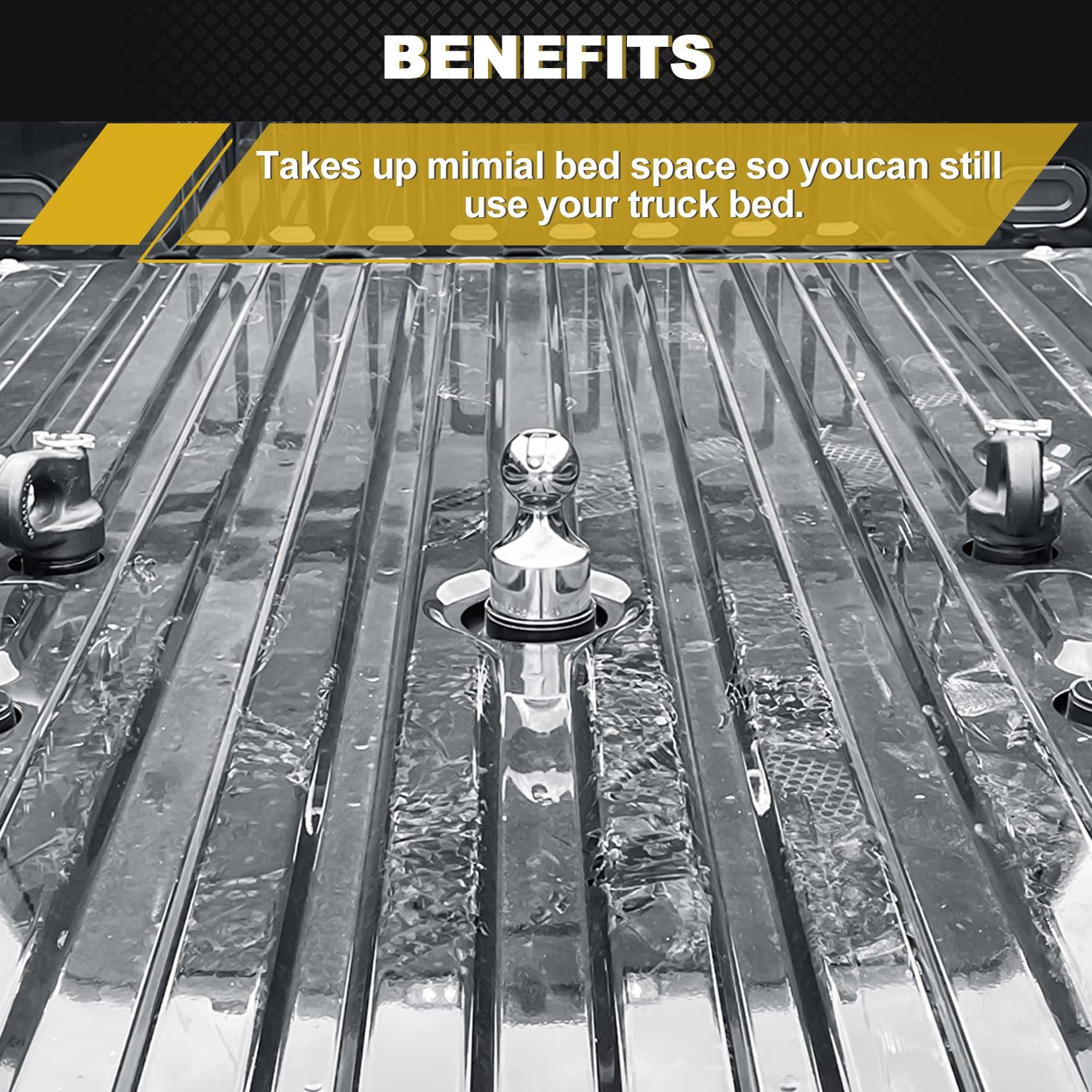 60692, Puck System Gooseneck Hitch Ball Kit, Compatible with 2013-2025 Ford F250 F350 F450, 2016-2025 Chevrolet Silverado, GMC Sierra & Nissan Titan XD, 30000 lbs GTW/ 7500 lbs VTW, 2-5/16 Inch Ball - Image 3