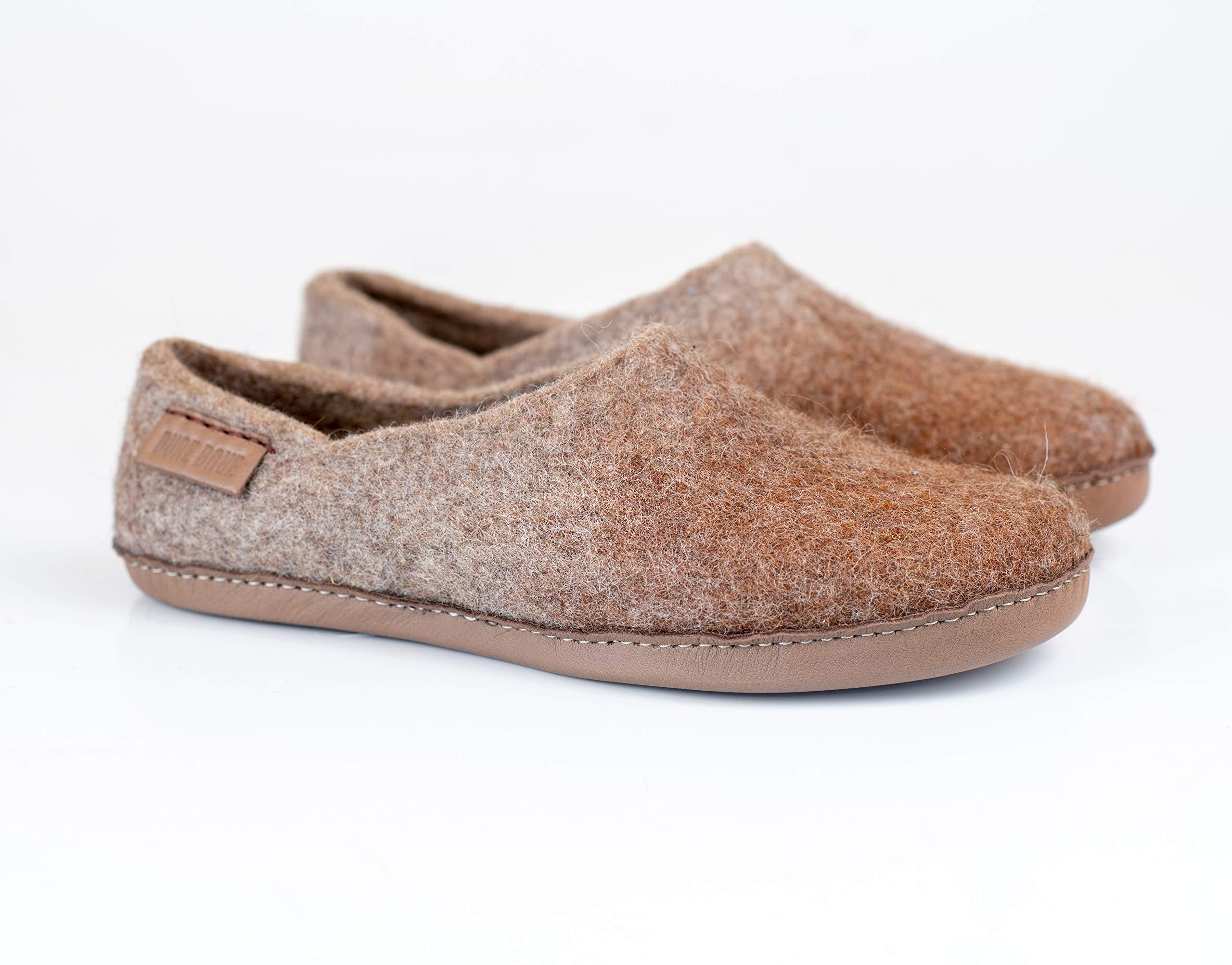 Men's Slippers Felted Wool and Alpaca Clogs Slippers Father's day gift - Image 9