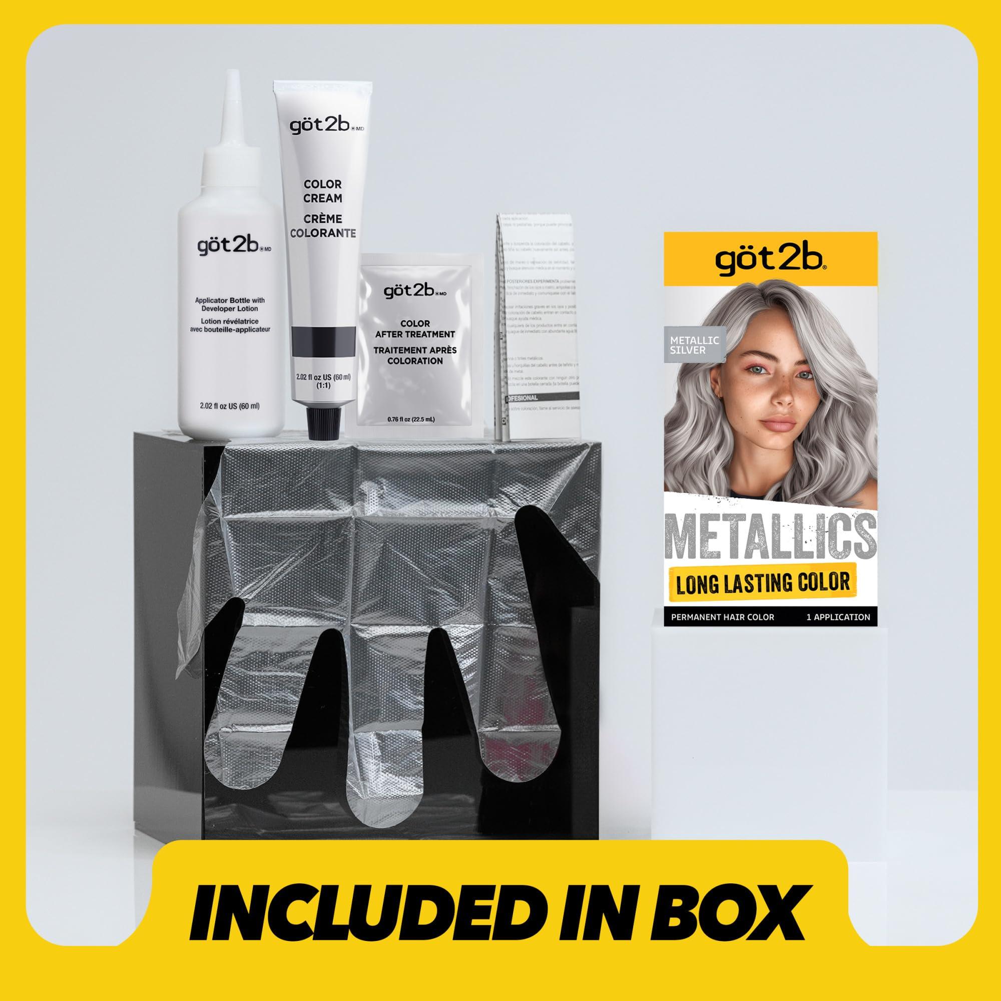 Schwarzkopf Got2b Metallics Permanent Hair Color, M71 Metallics Silver - Image 7