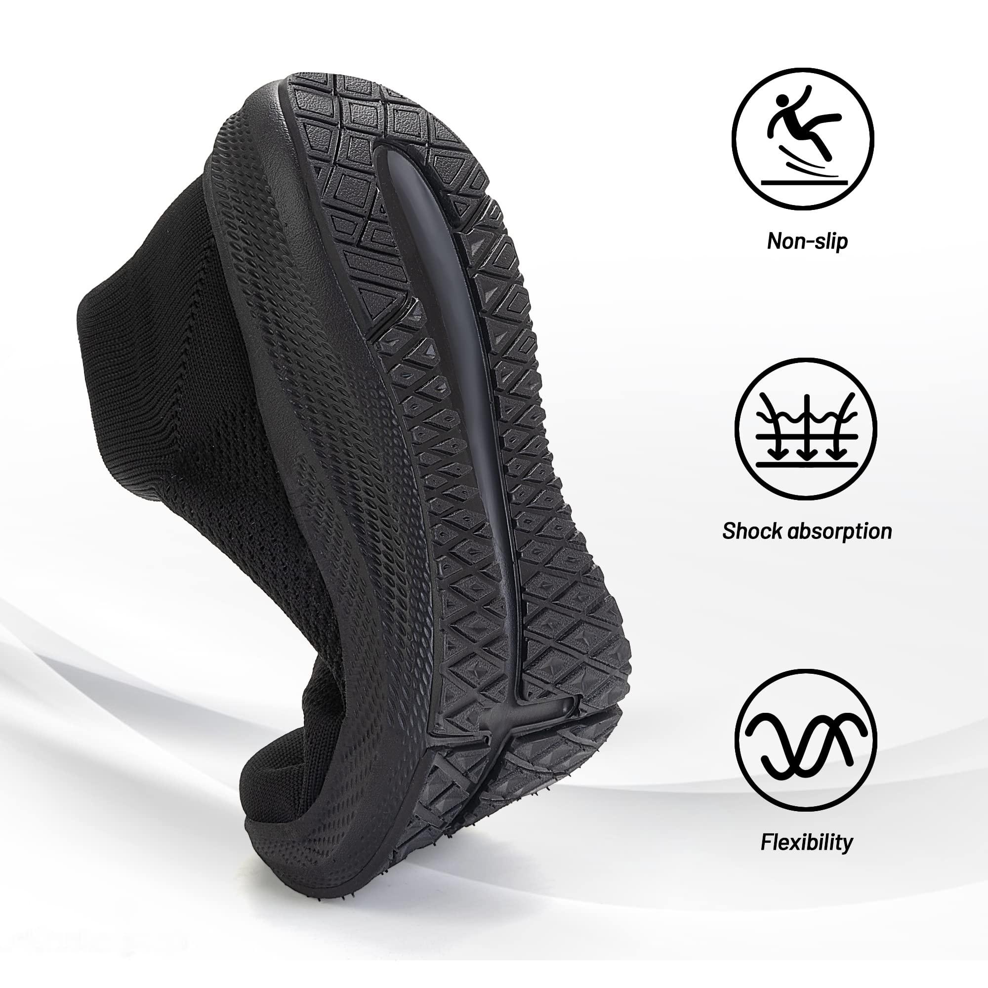 SHULOOK Womens Slip on Walking Shoes Comfort Lightweight Breathable Sock Shoe Non-Slip Mesh Casual Fashion Tennis Running Sneakers - Image 2