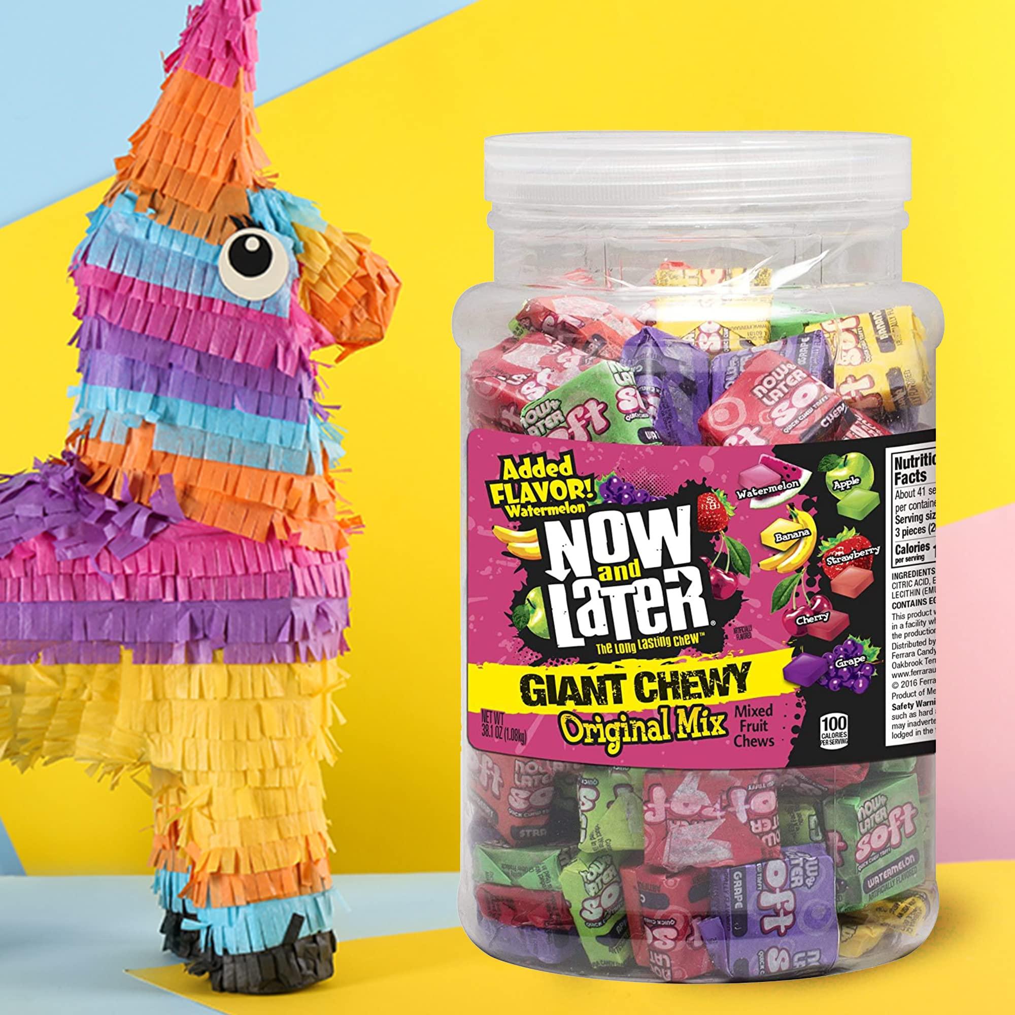 Now and Later Giant Chewy Original Mix Candy, Mixed Fruit Chew Candy, 38 Ounce Tub - Image 5