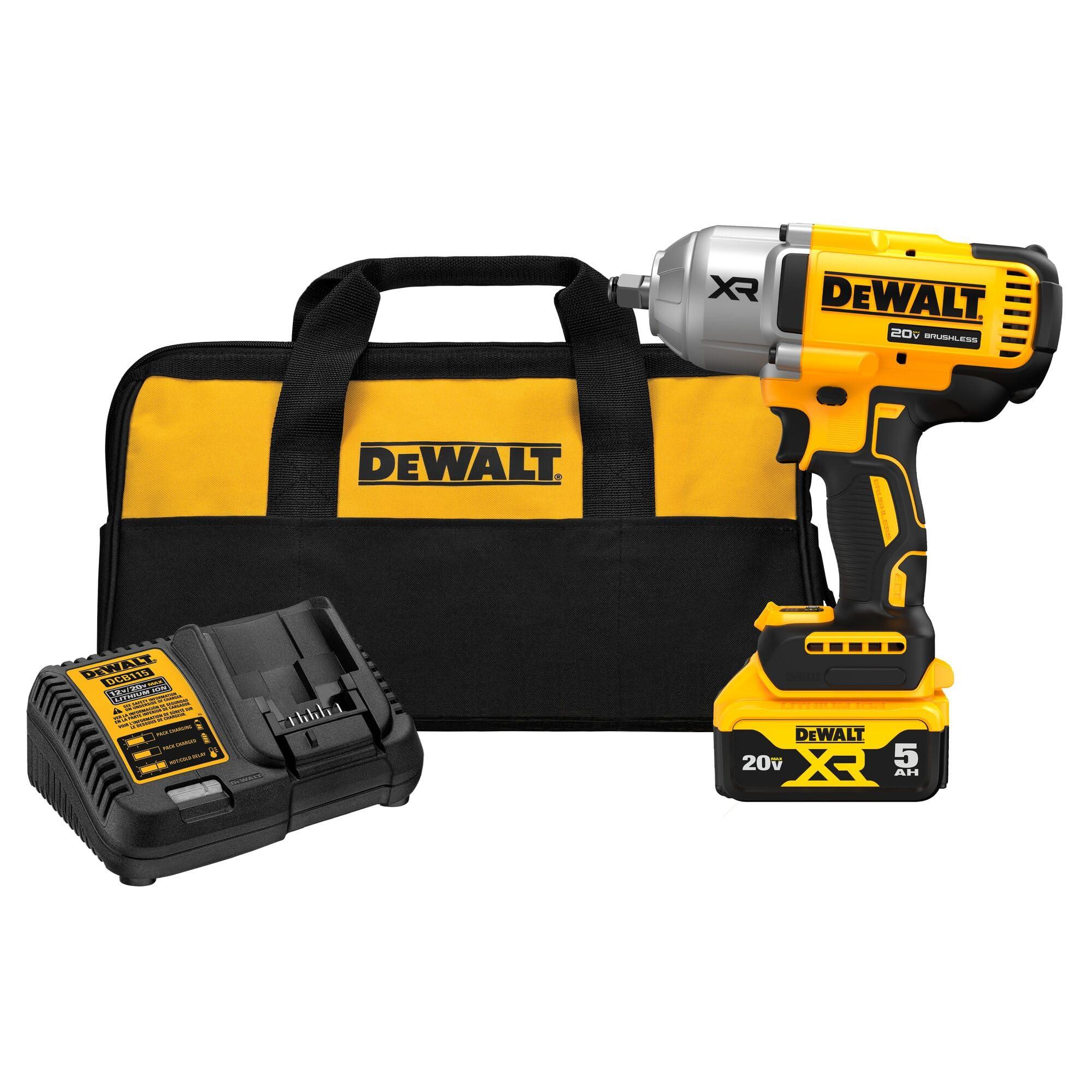 DEWALT 20V MAX Cordless Impact Wrench Kit, 20V MAX, 1/2" Hog Ring With 4-Mode Speed, Includes Battery, Charger and Kit Bag (DCF900P1) - Image 6