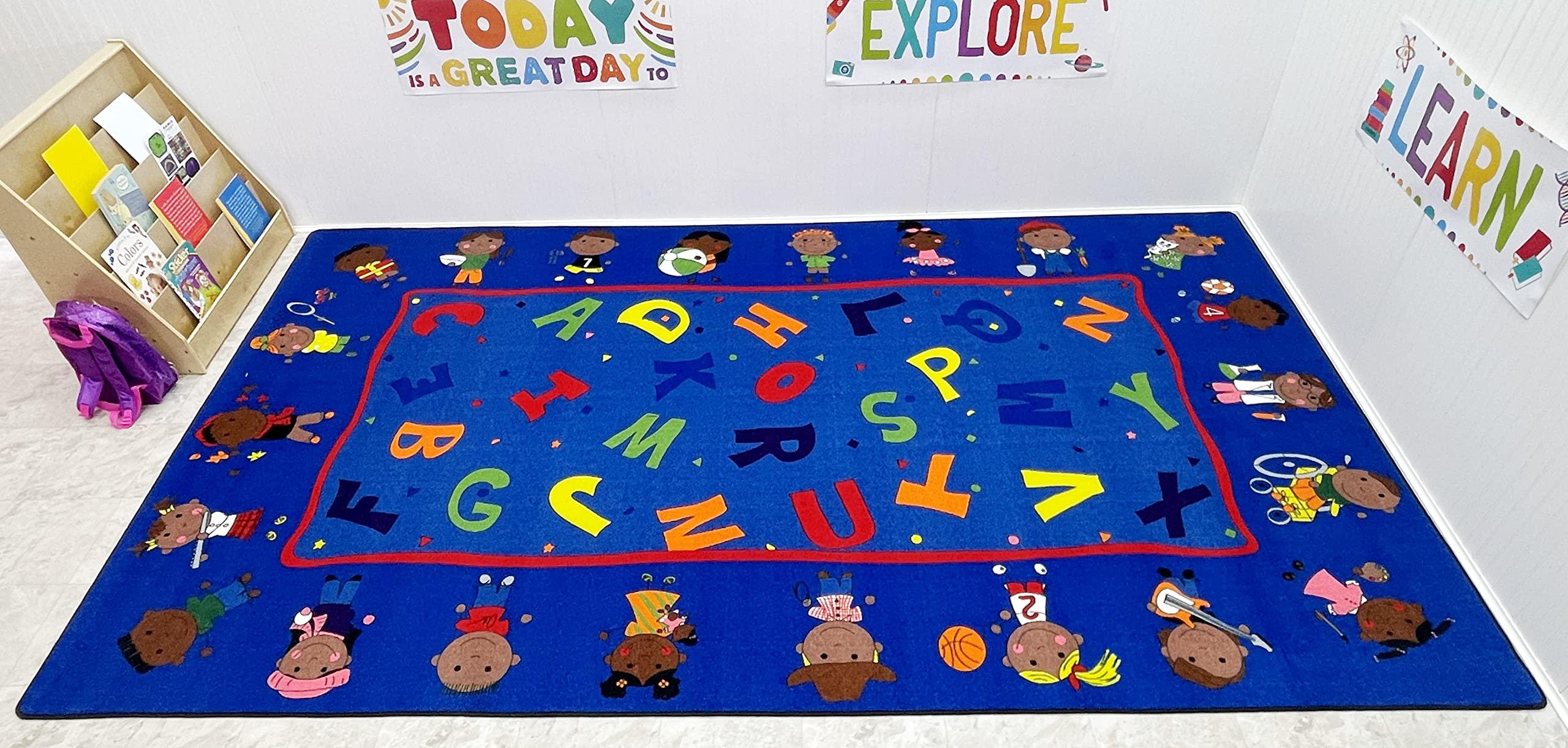 KidCarpet.com Friends Together Friendship Classroom Rug, 7'6" x 12' Rectangle - Image 2