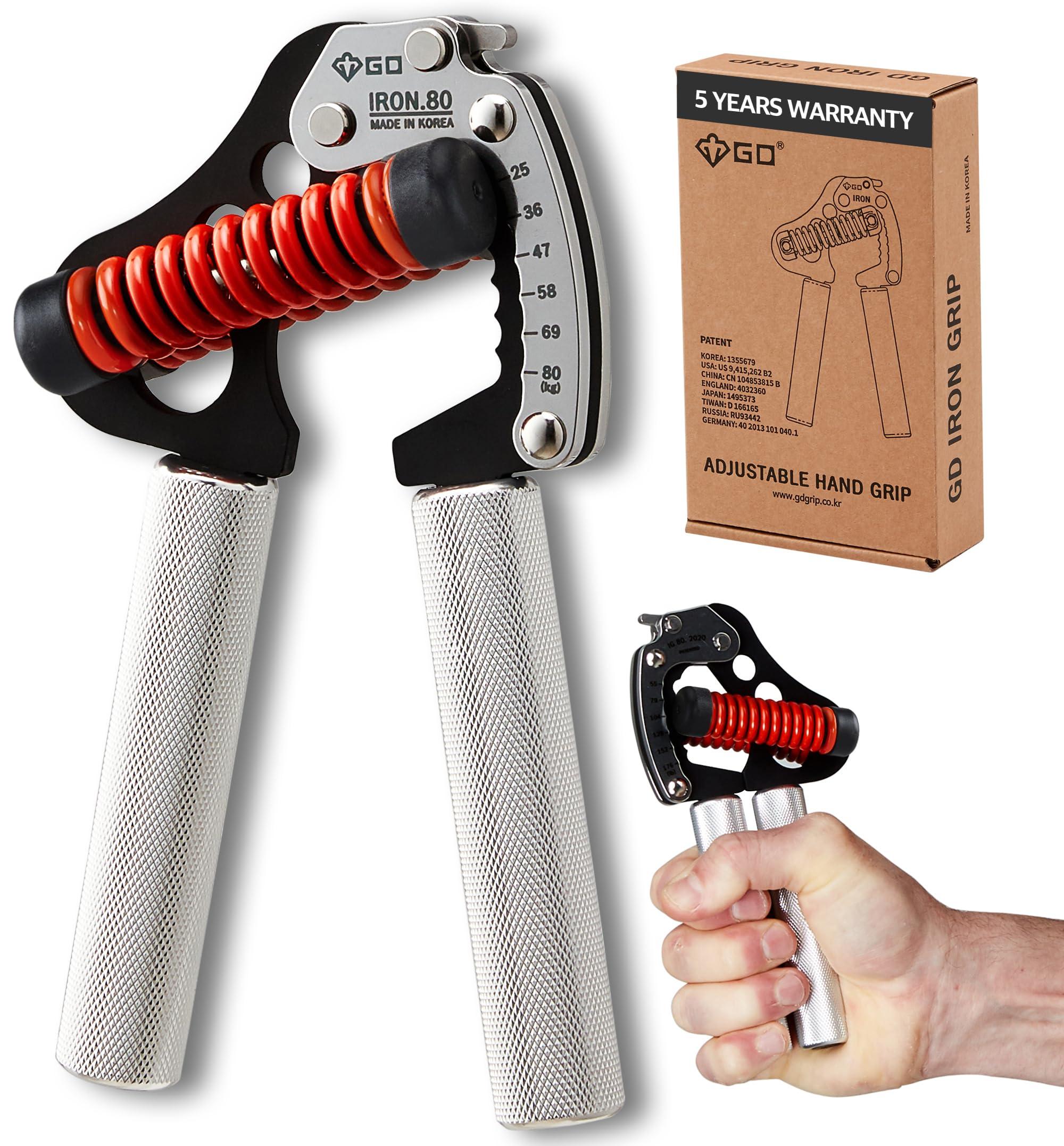 GD IRON GRIP Grip Strength Trainer Adjustable Hand Gripper Strengthener Hand Grip Exerciser Wrist Strengtheners Silent & Durable – Forearm, Finger & Hand Strength Training for Athletes, Climbers & Rehabilitation