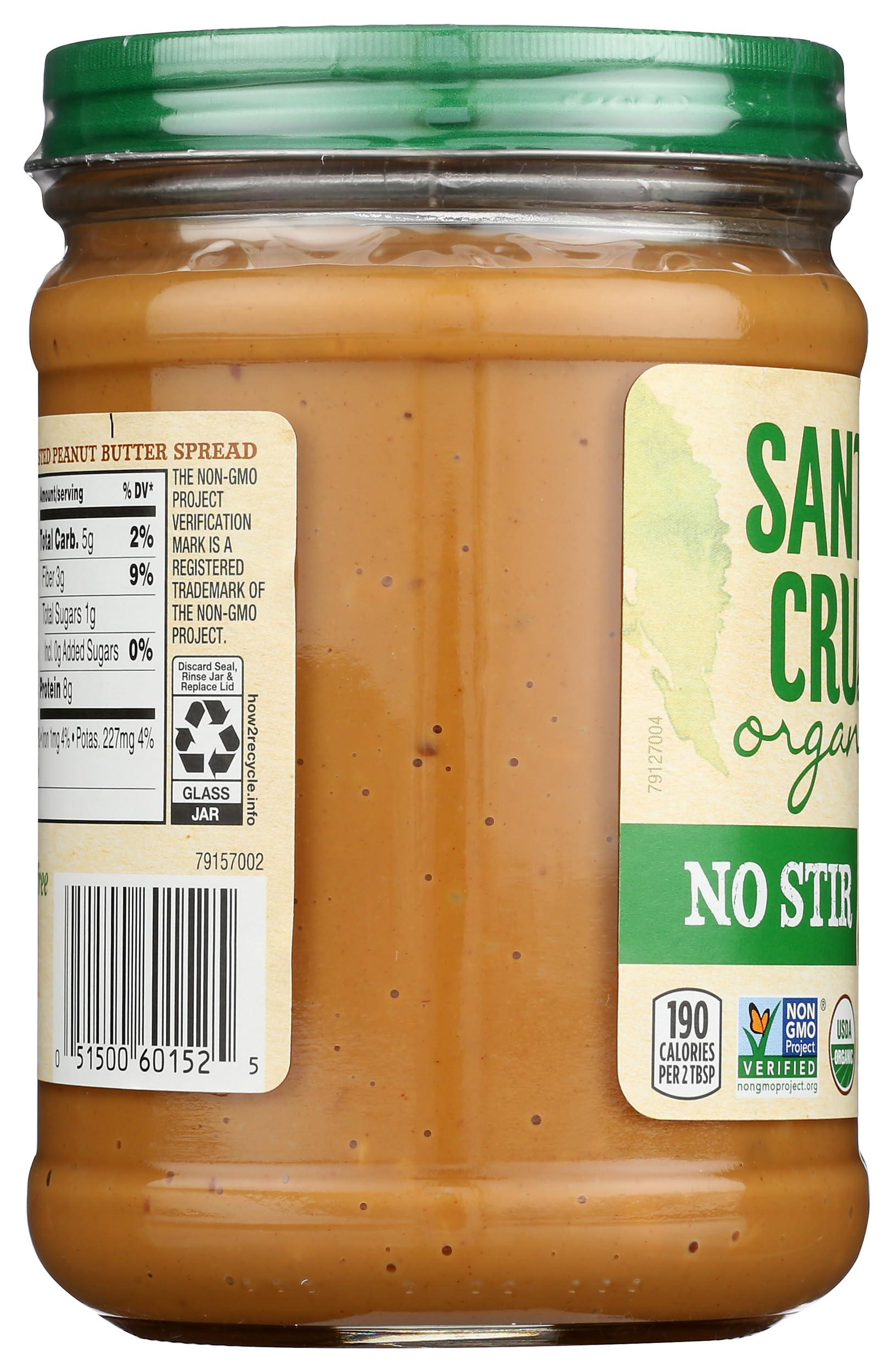 SANTA CRUZ ORGANIC Organic No Stir Dark Roast Crunchy Peanut Butter Spread, 16 OZ - Image 4