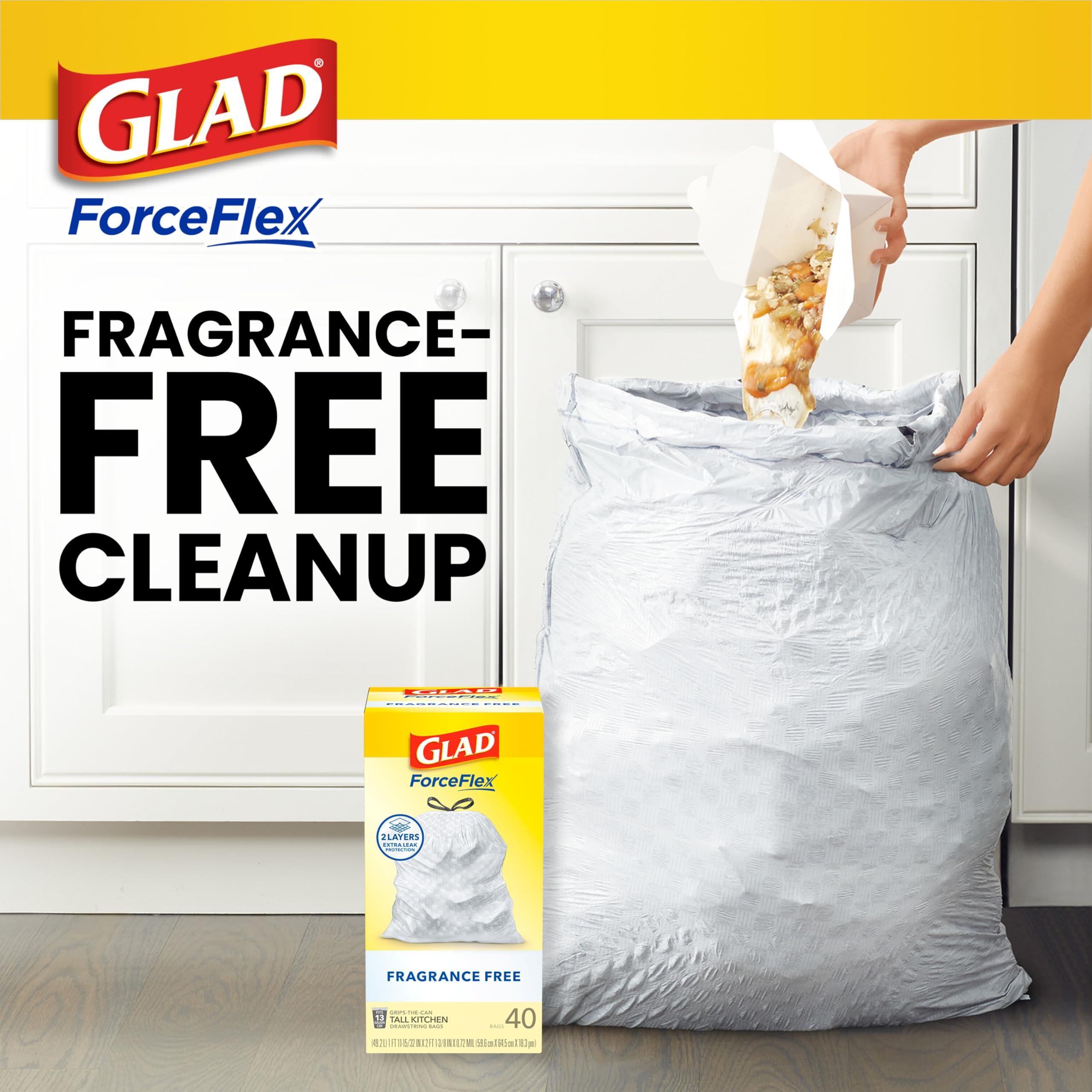 Glad ForceFlex Tall Kitchen Trash Bags, 13 Gal, Fragrance Free, 110 Ct (Package May Vary) - Image 3