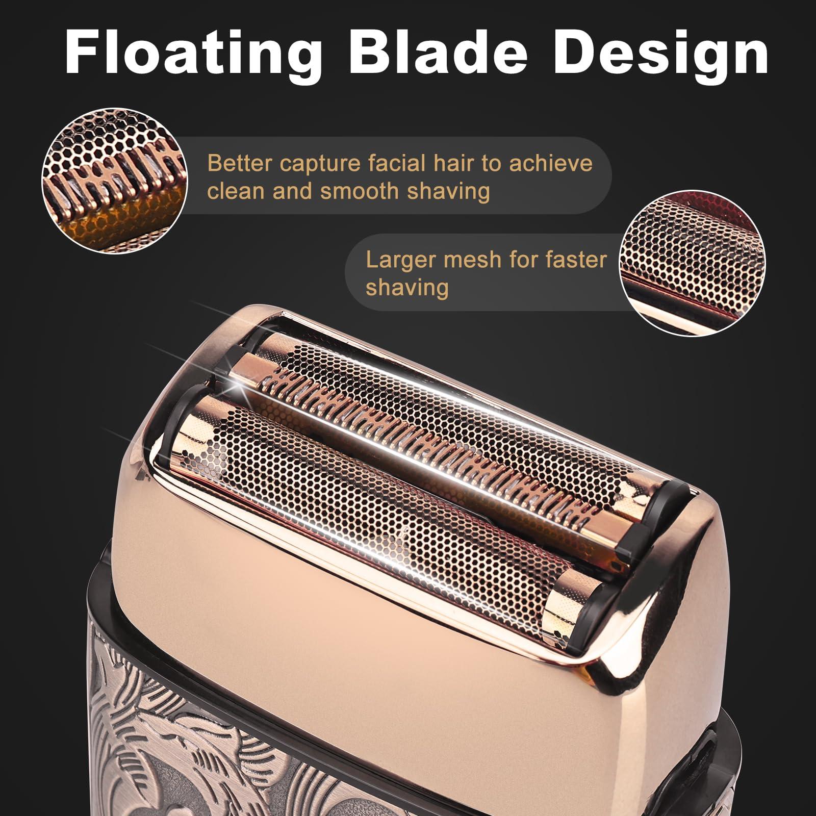 Ufree Foil Shavers Electric Razor for Men, Beard Trimmer Grooming Shaving Kit, Hair Trimmer, Cordless Head Shavers for Bald Men Barber Clippers, Birthday Gifts for Him - Image 4