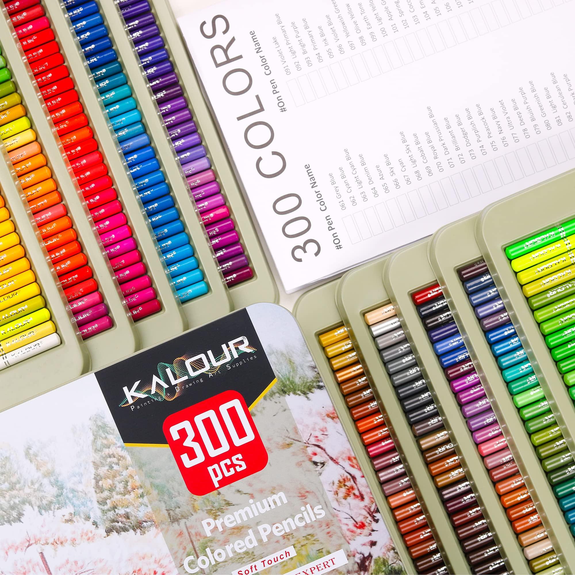 KALOUR Professional Colored Pencils,Set of 300 Colors,Artists Soft Core with Vibrant Color,Ideal for Drawing Sketching Shading,Coloring Pencils for Adults Artists Beginners - Image 3