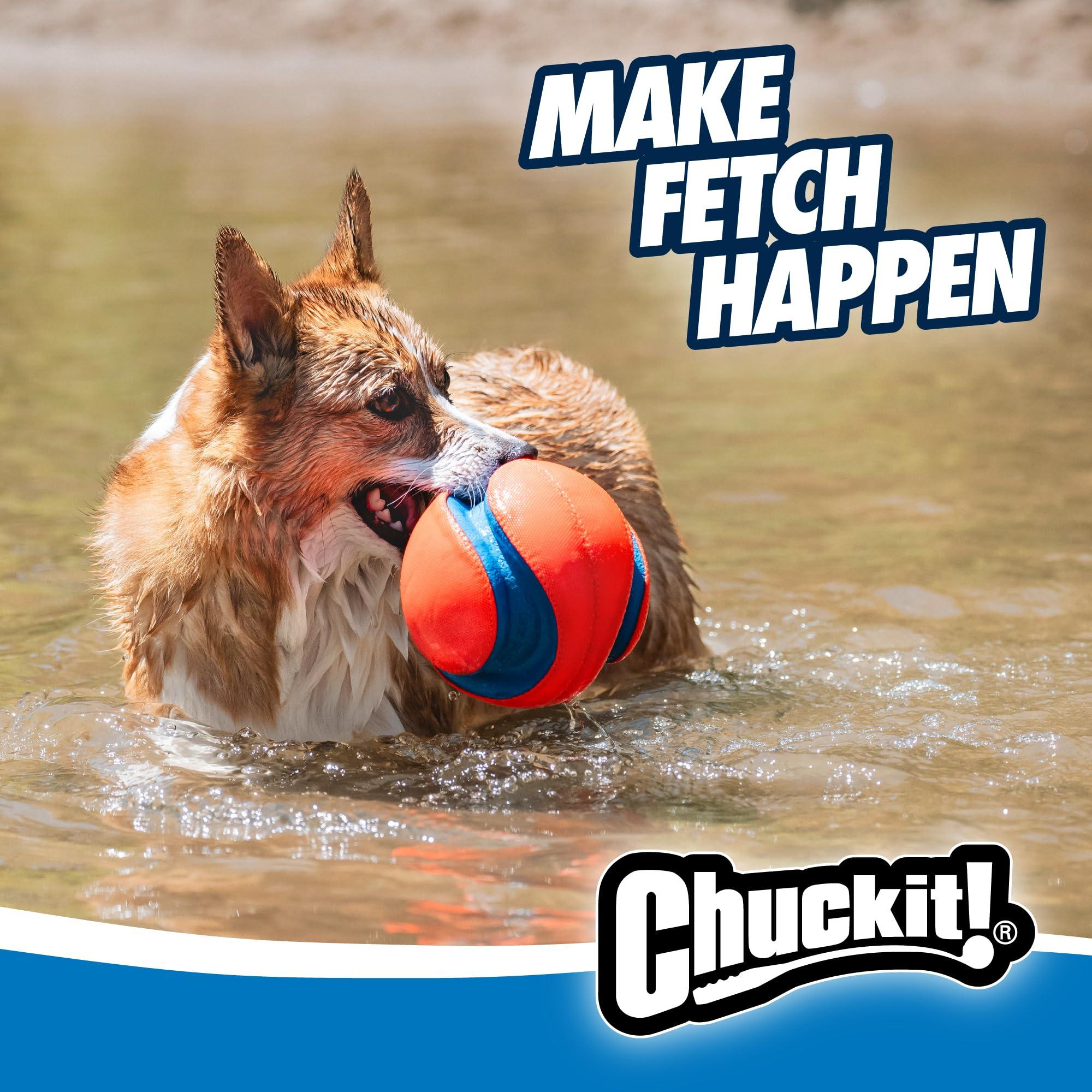 Chuckit! Kick Fetch Ball Dog Toy - Floats in Water - Perfect for Interactive Play - Made with Durable Rubber and Foam - For Large Dogs - Size Large - 8-inch Diameter - Pack of 1 - Image 7