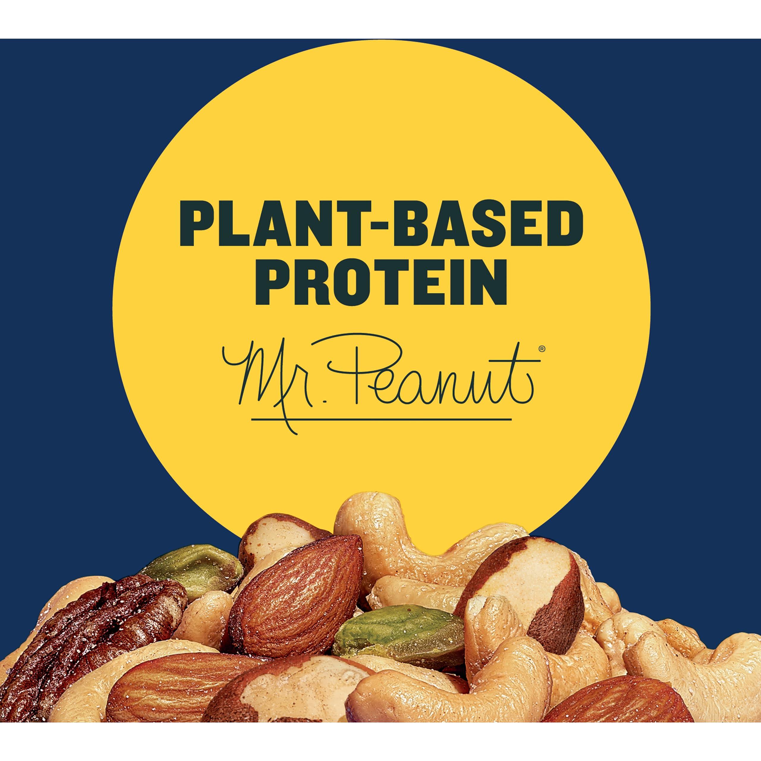 PLANTERS Deluxe Mixed Nuts, Cashews, Almonds, Pecans, Pistachios, Hazelnuts, Roasted with Sea Salt, Party Snacks, Plant-Based Protein Nut Mix, Snacks for Adults, After School Snack Mix, 27oz - Image 5