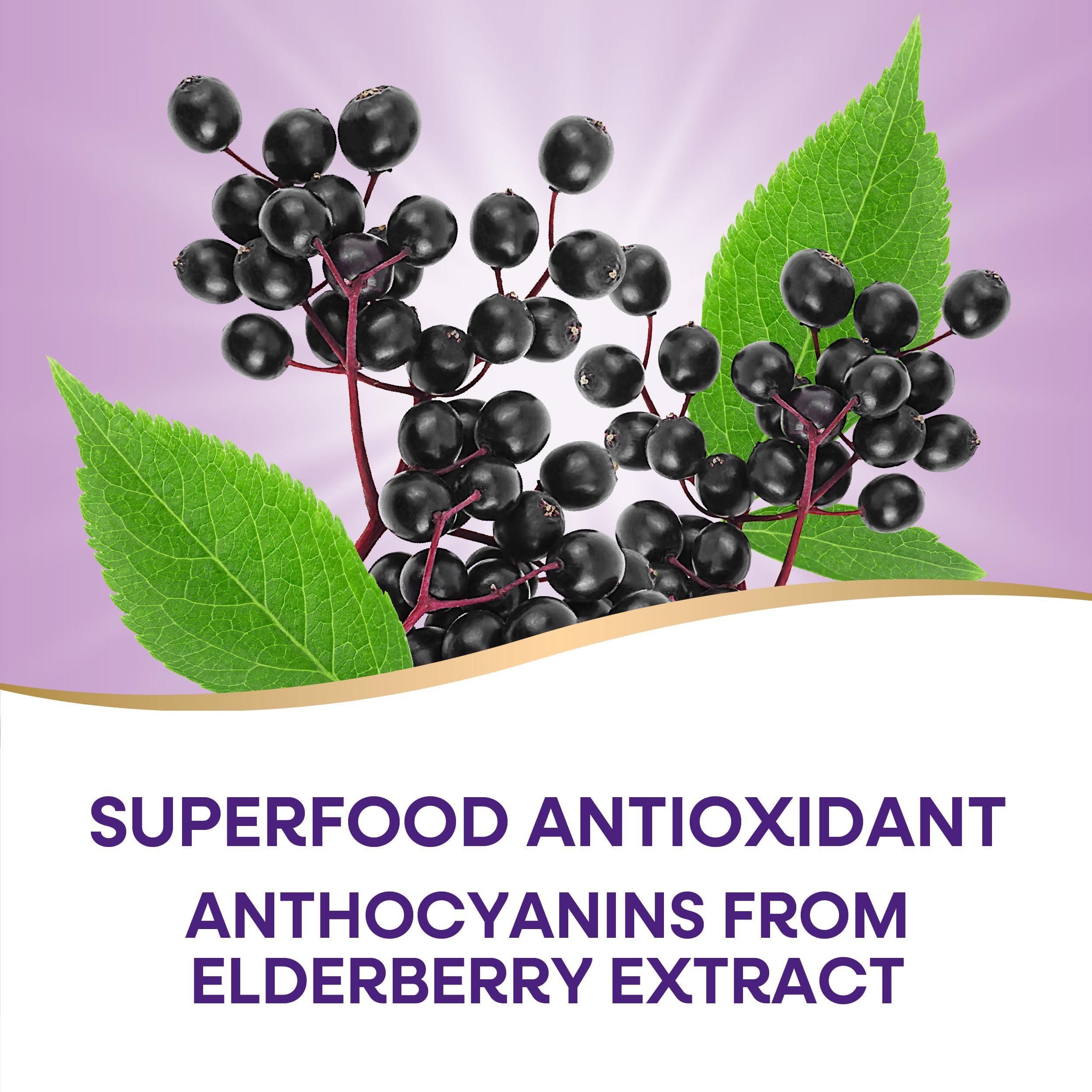 Nature’s Way Sambucus Elderberry Immune Gummies, Daily Immune Support for Kids and Adults*, with Vitamin C, Vitamin D3, Zinc, Gluten Free, Vegetarian, 60 Gummies - Image 3