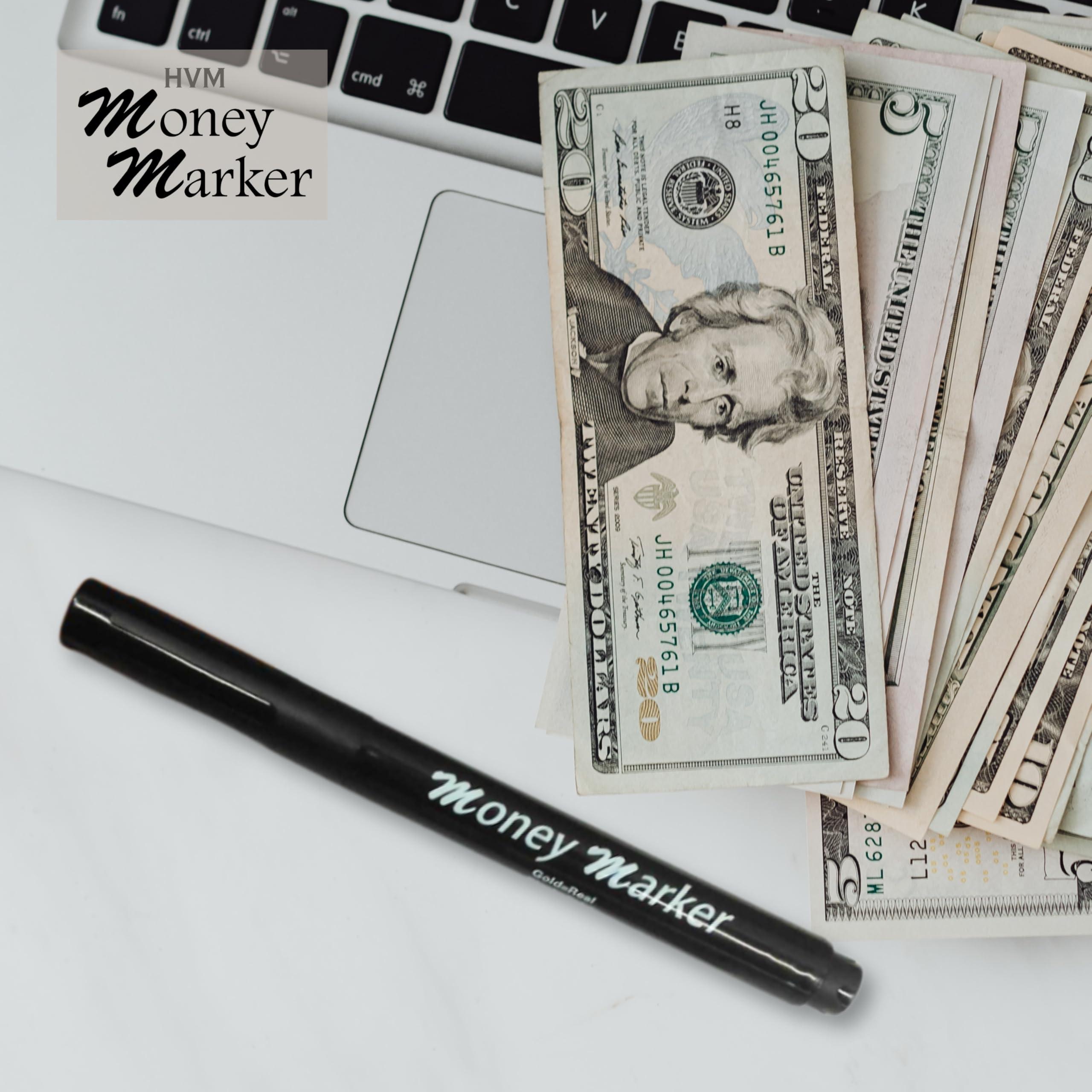HVM Counterfeit Money Detector Pen (5 Counterfeit Pens) - Money Marker Bill Detector Pen with Upgraded Chisel Tip - Detect Fake Bills, Universal False Currency Checker Pack - Image 8
