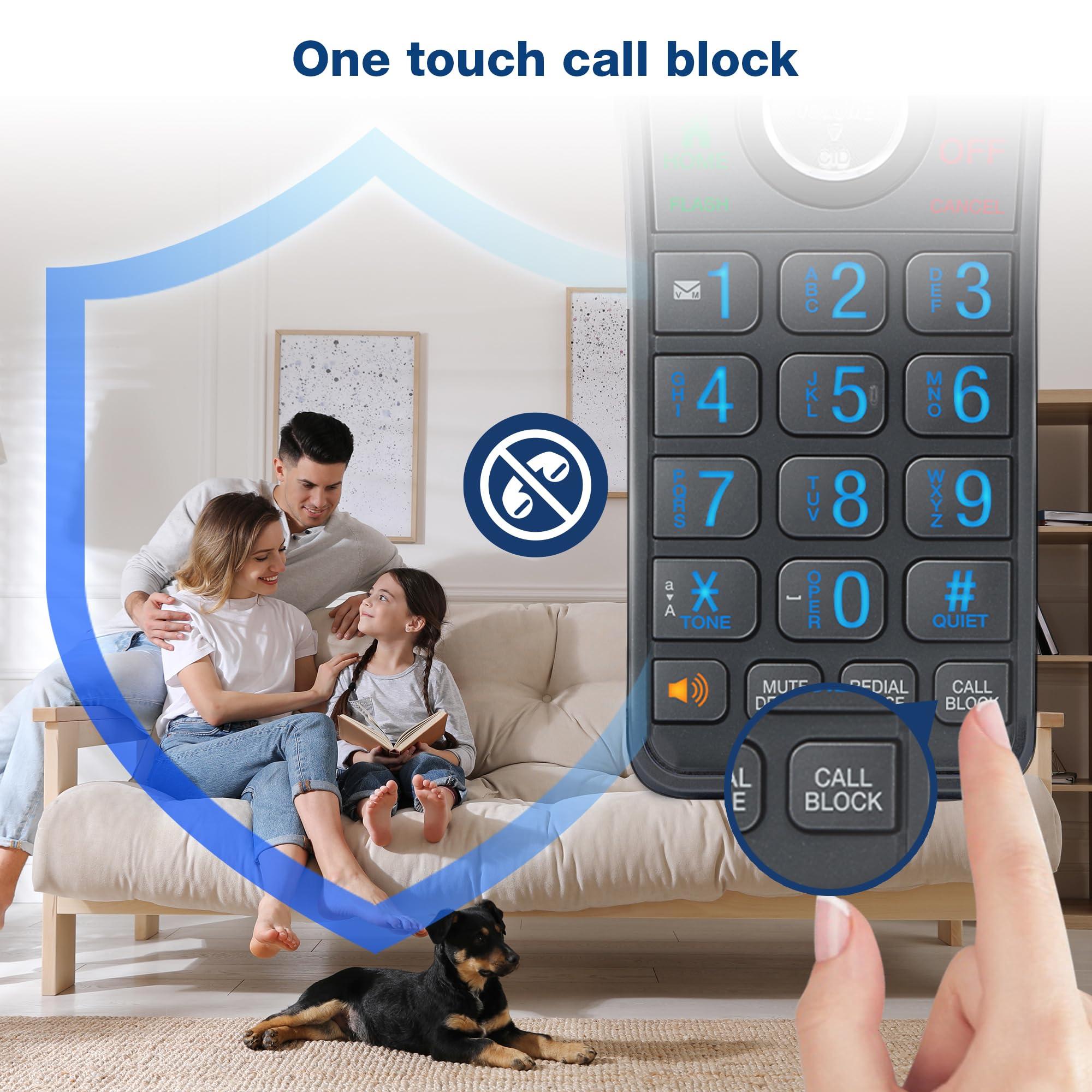 VTech IS8128-51 Super Long Range 5-Handset DECT 6.0 Cordless Phone for Home with Answering Machine, 2300 ft Range, Call Blocking, Bluetooth Connect to Cell, Intercom - Image 3