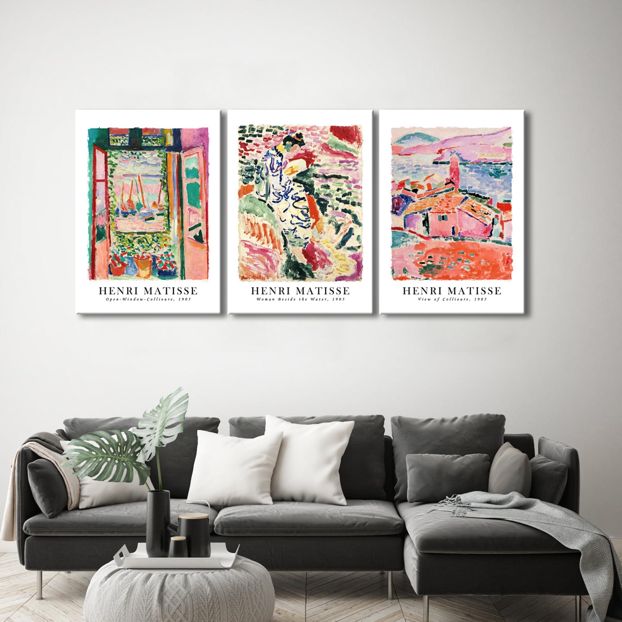 Wieco Art 3 Piece Henri Mattise Canvas Wall Art Abstract Colorful Matisse Posters Canvas Prints for Wall and Home Office Decorations - Image 5