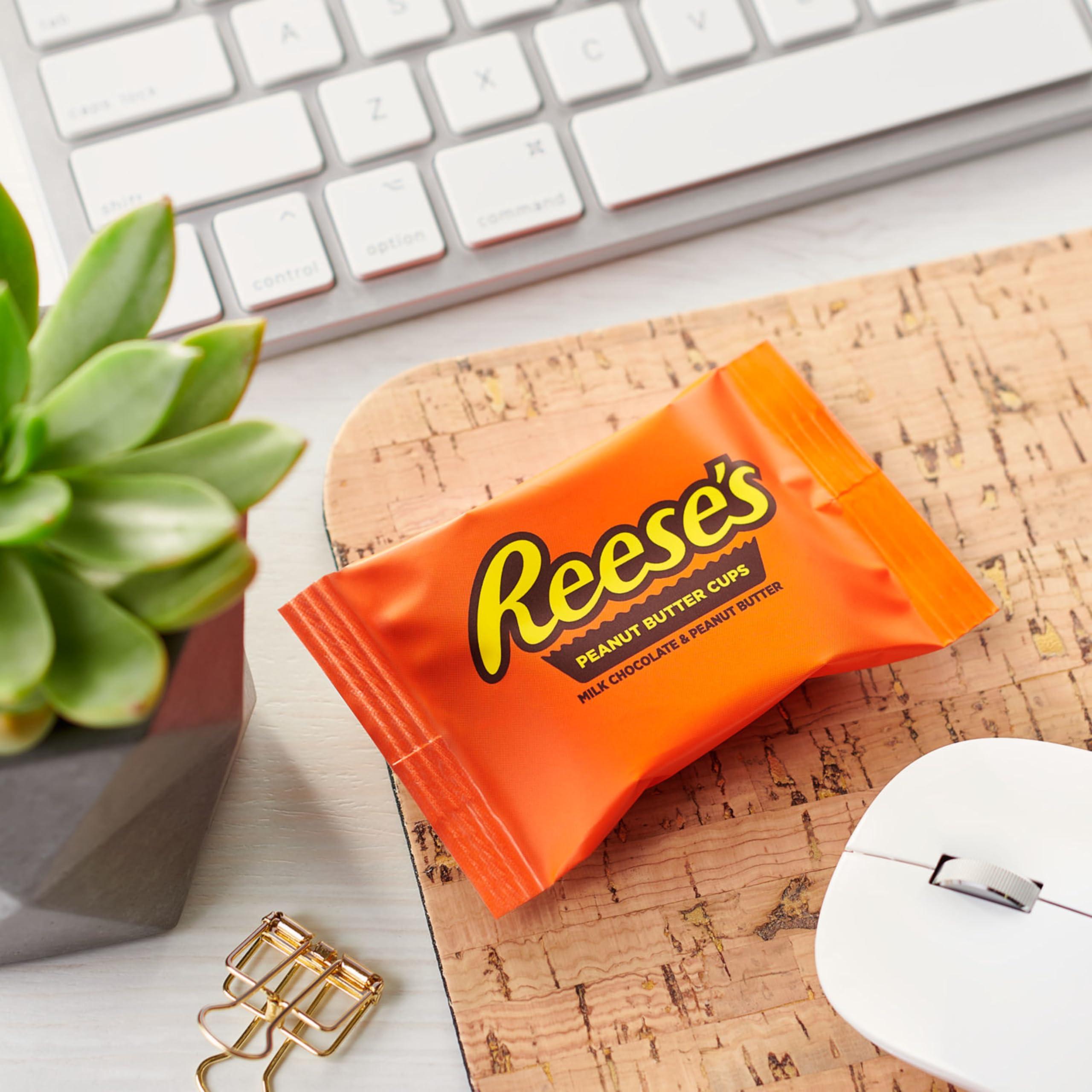 REESE'S Milk Chocolate Snack Size Peanut Butter Cups, Candy Pantry Pack, 13.75 oz (25 Pieces) - Image 5