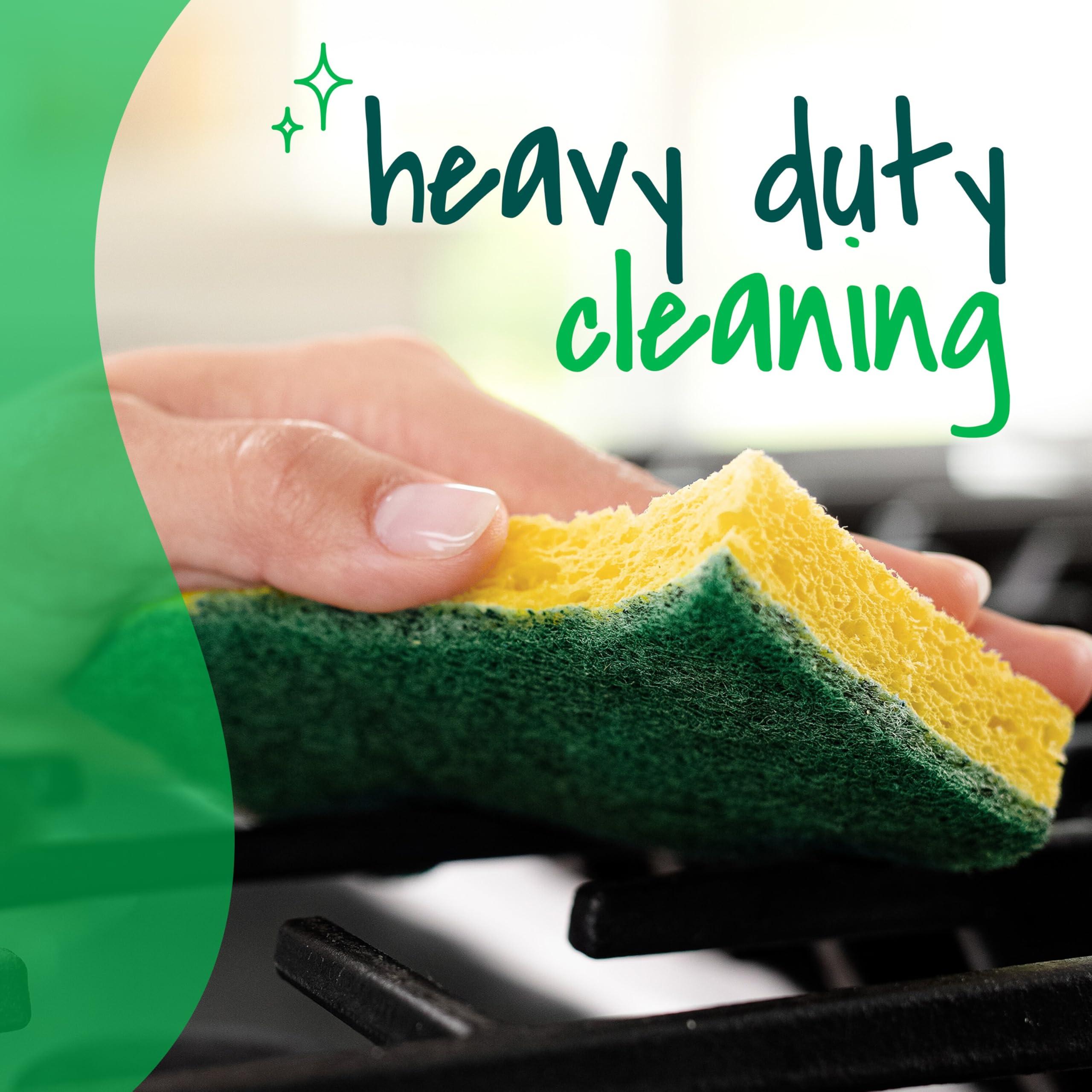 Scotch-Brite Heavy Duty Scrub Sponge, 6 Kitchen Sponges Designed for Tough Messes in the Kitchen that Last 3X Longer*, Best for Cast Iron Skillets and Outdoor Grills, Flexible, Durable, and Strong - Image 4