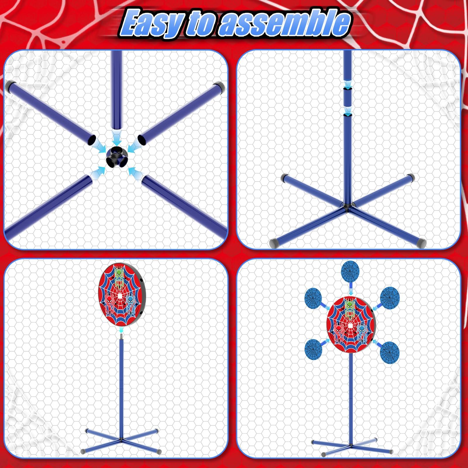 Shooting Games Toys for Nerf Gun Party, Shooting Targets with 2 Toy Guns 40 Foam Darts Kids Outdoor Indoor Toys for Birthday Easter Xmas Gifts for 4 5 6 7 8 9 10+ Year Old Boys Kids - Image 8