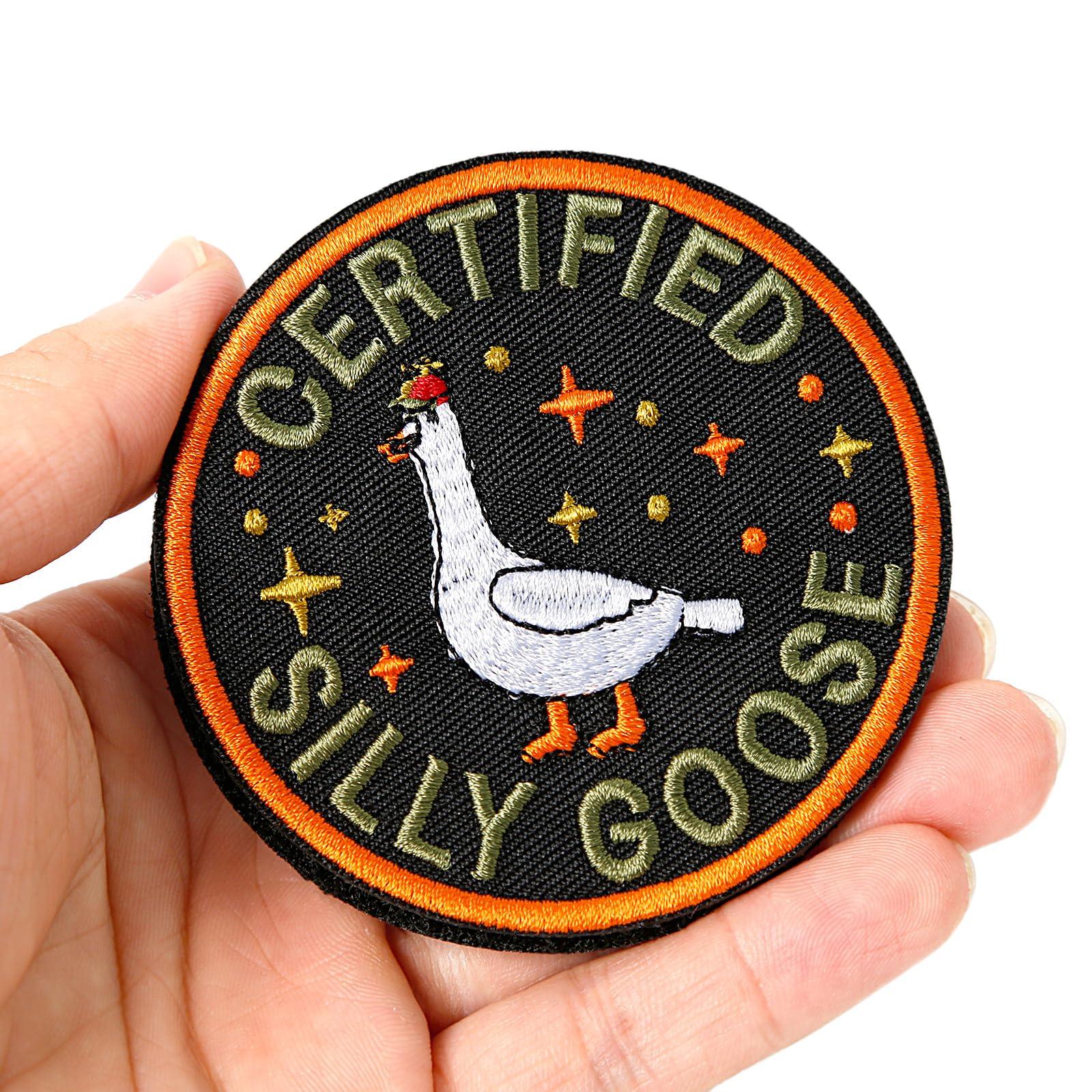 XMJY Funny Goose Hook and Loop Patch, Colorful Embroidered Patch, Cute Animal Meme Morale Patch, DIY Applique Accessories for Backpacks, Dog Harnesses, Army Vests, Gym Bags, Hats, Helmets - Image 7