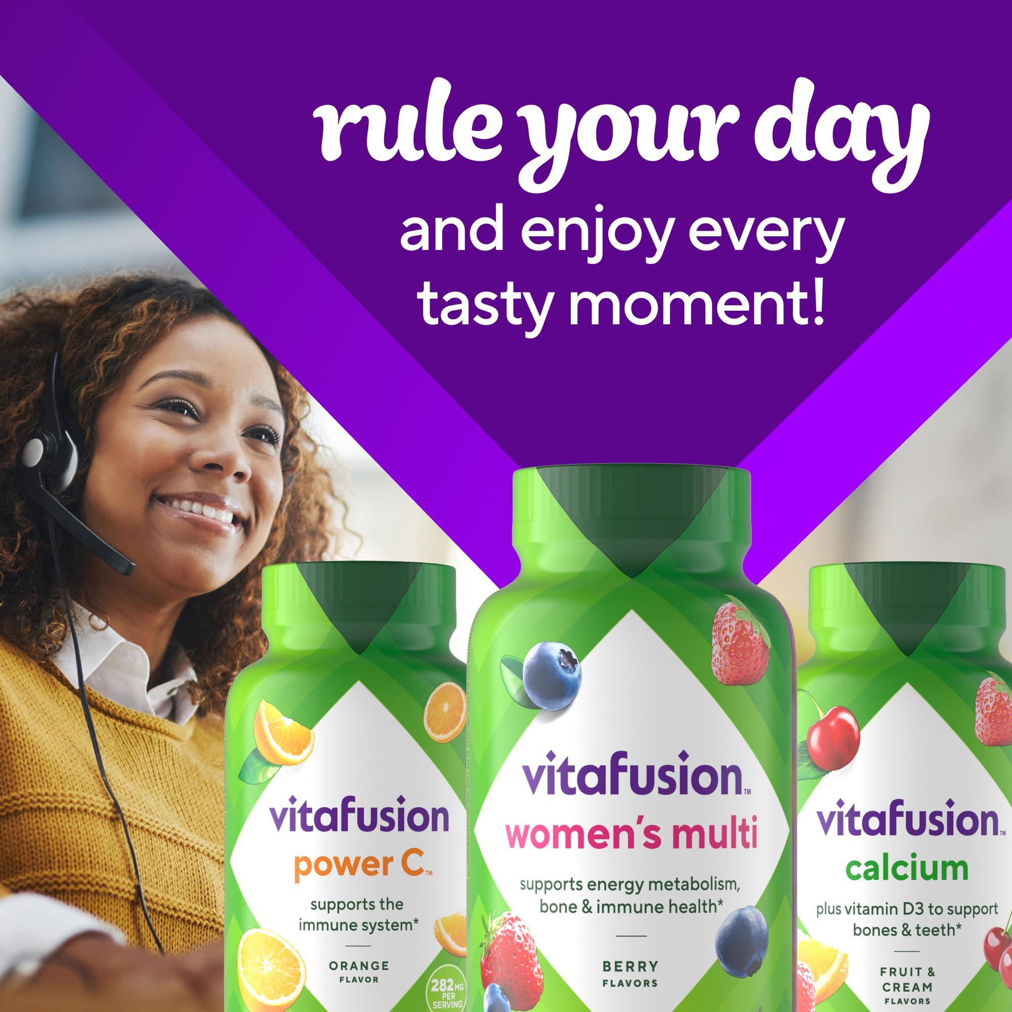 Vitafusion Womens Multivitamin Gummies, Berry Flavored Daily Vitamins for Women with Vitamins A, C, D, E, B-6 and B-12, 150 Count, 75 Day Supply, 150 Count - Image 10