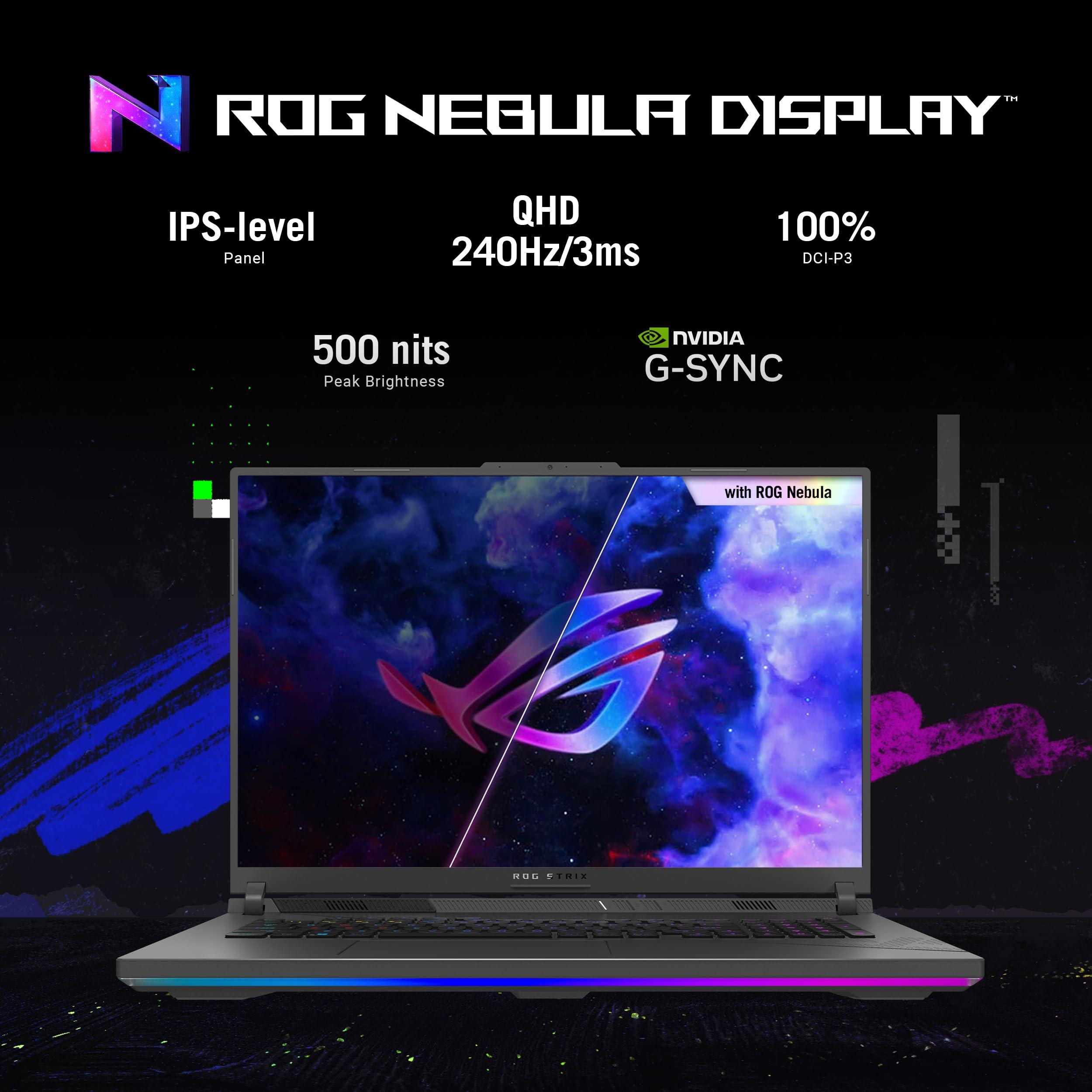 ASUS ROG Strix G18 (2024) Gaming Laptop, 18” Nebula Display 16:10 QHD 240Hz/3ms, GeForce RTX™ 4070, Intel® Core™ i9-14900HX, 32GB DDR5, 1TB PCIe® SSD, Wi-Fi 6E, Windows 11 Pro, G814JIR-XS96 - Image 3